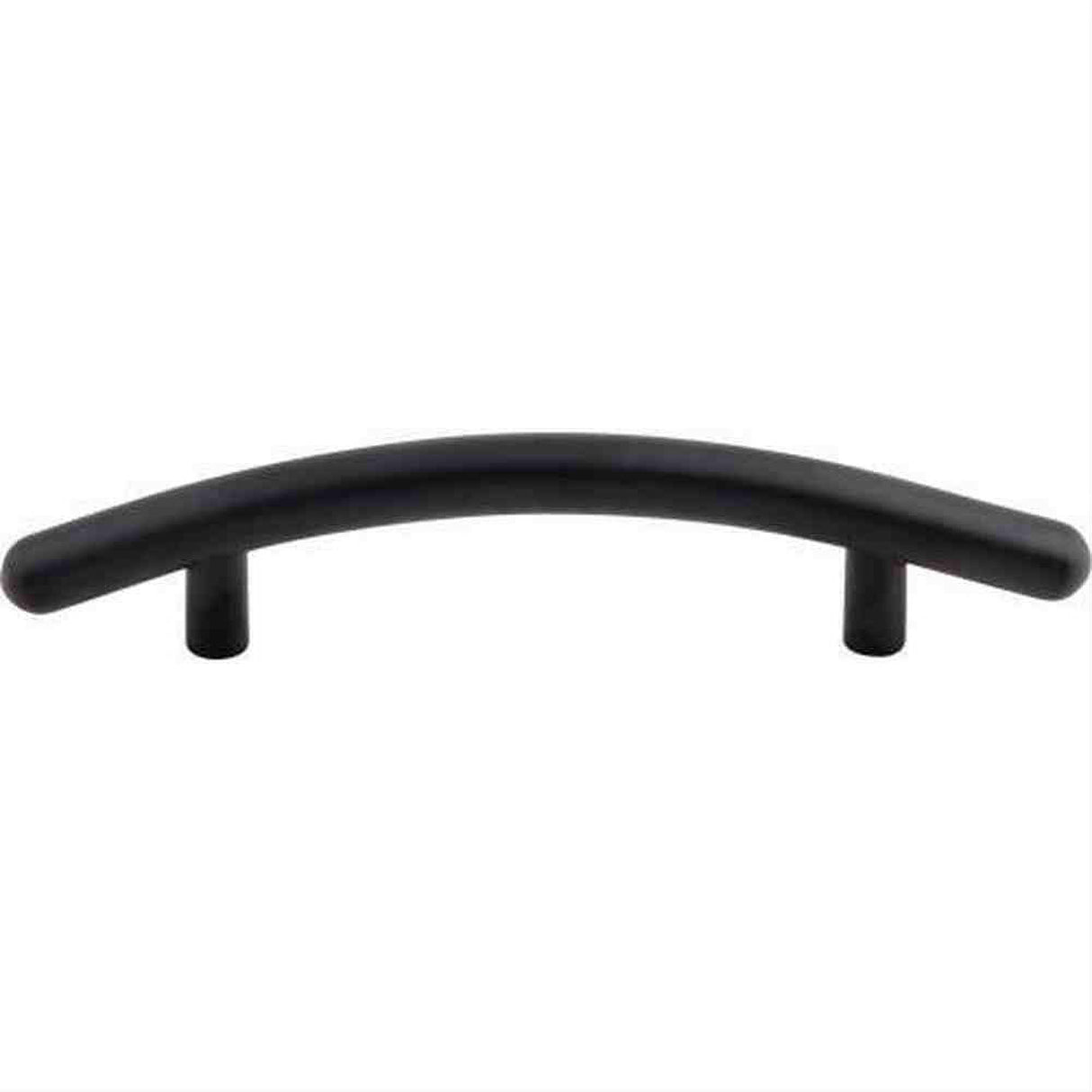 Top Knobs M535 Curved Bar Cabinet Pull 3-3/4" Center to Center Flat Black