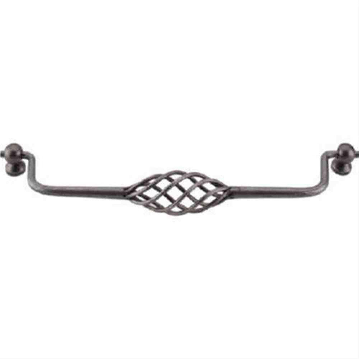 Top Knobs M664 Twisted Wire Drop Cabinet Pull 8-13/16" Center to Center Pewter