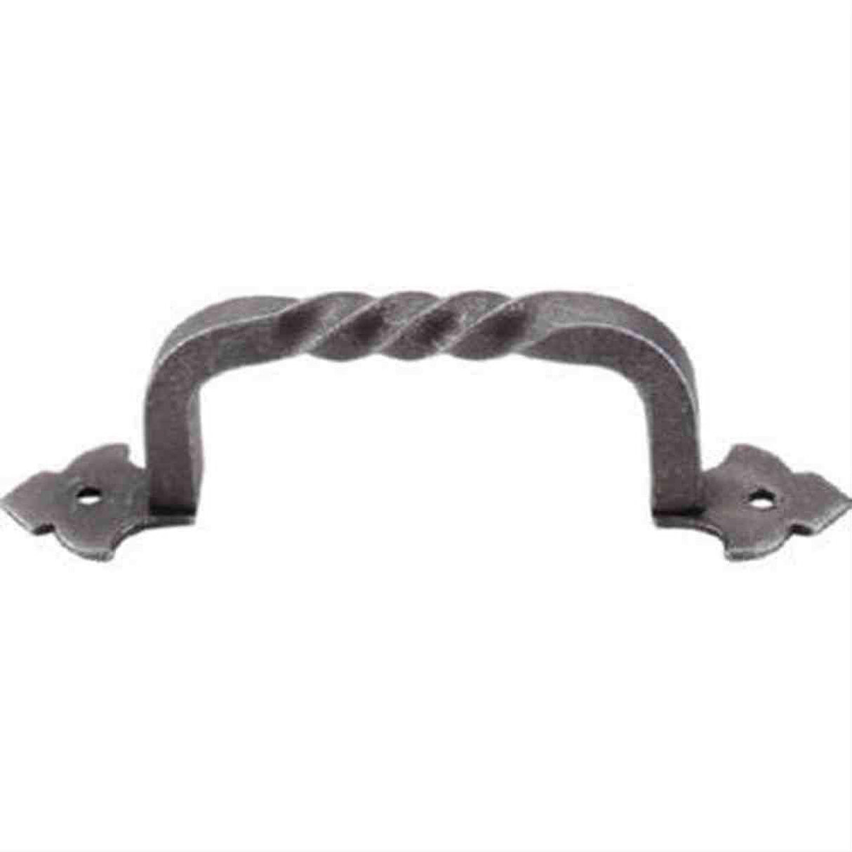 Top Knobs M691 Fixed Norman Crest Cabinet Pull 4" Center to Center Pewter