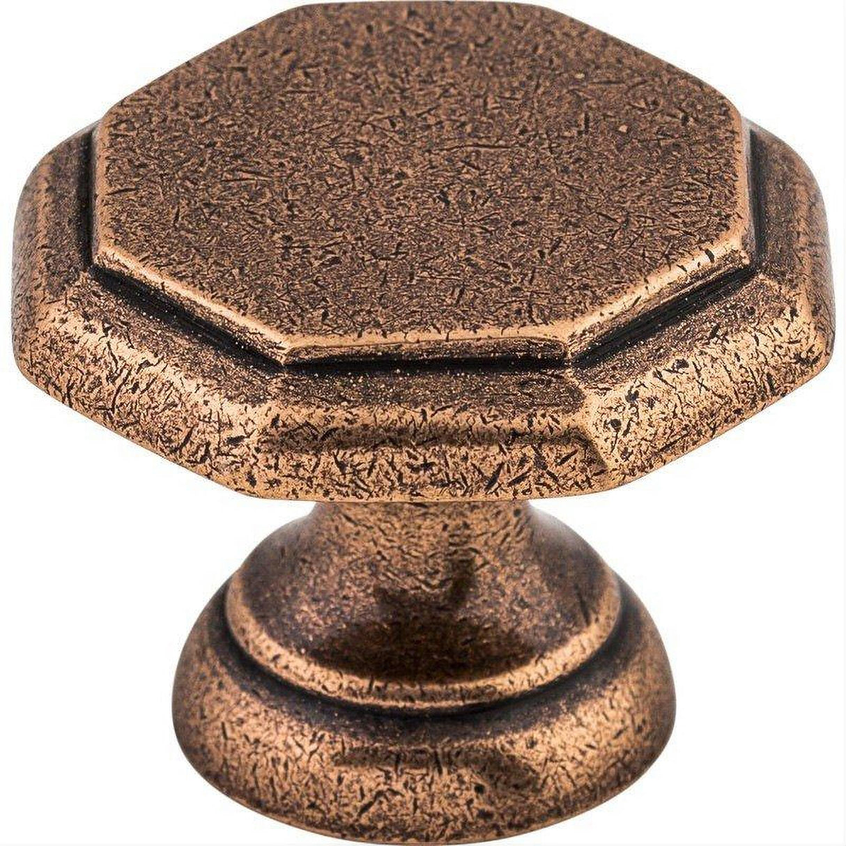 Top Knobs M7 Devon 1 1/4" Length Geometric Cabinet Knob Old English Copper