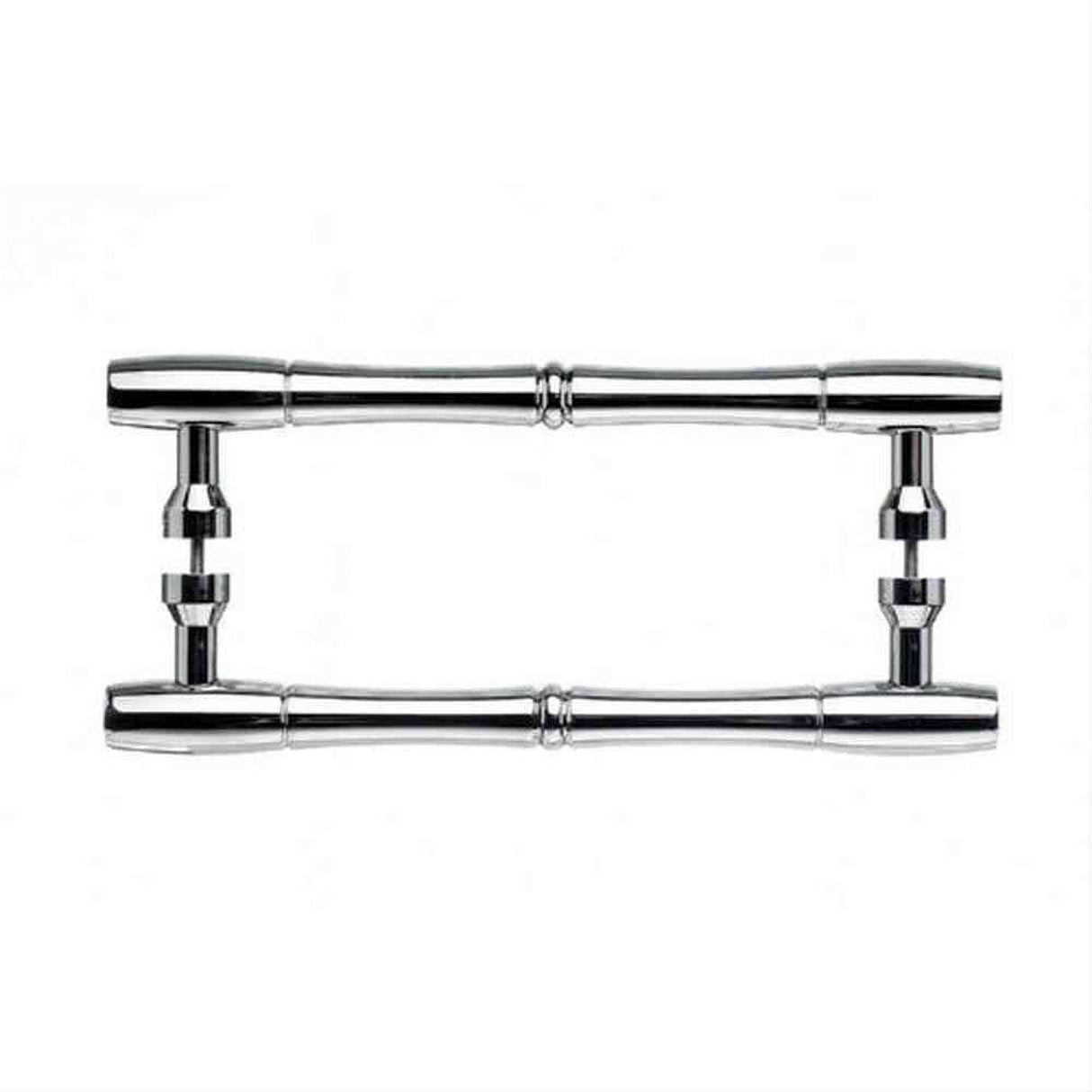 Top Knobs M721-8 PAIR Nouveau Bamboo Door Pull Back to Back 8" Center to Center Polished Chrome