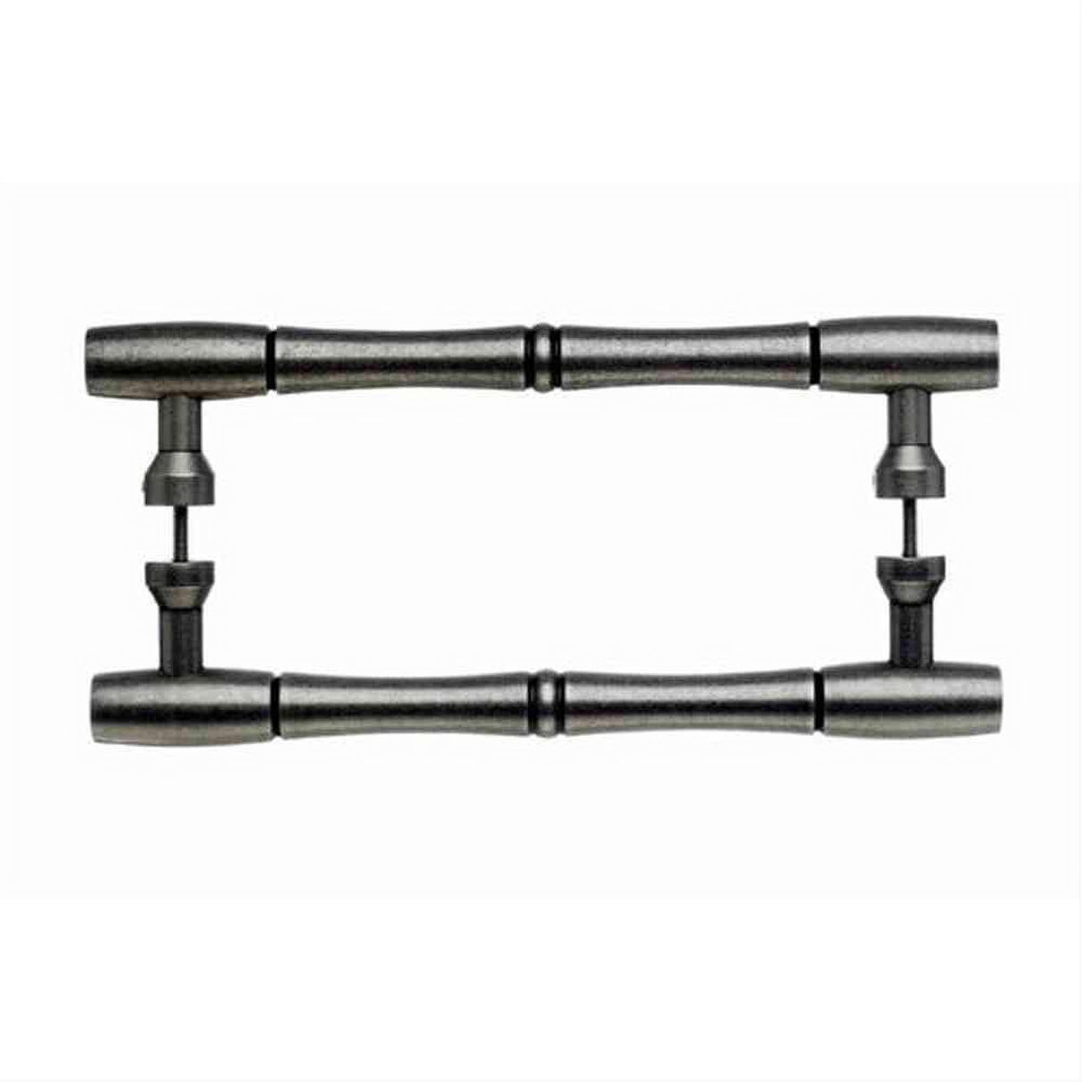 Top Knobs M727-8 PAIR Nouveau Bamboo Door Pull Back to Back 8" Center to Center Pewter Antique