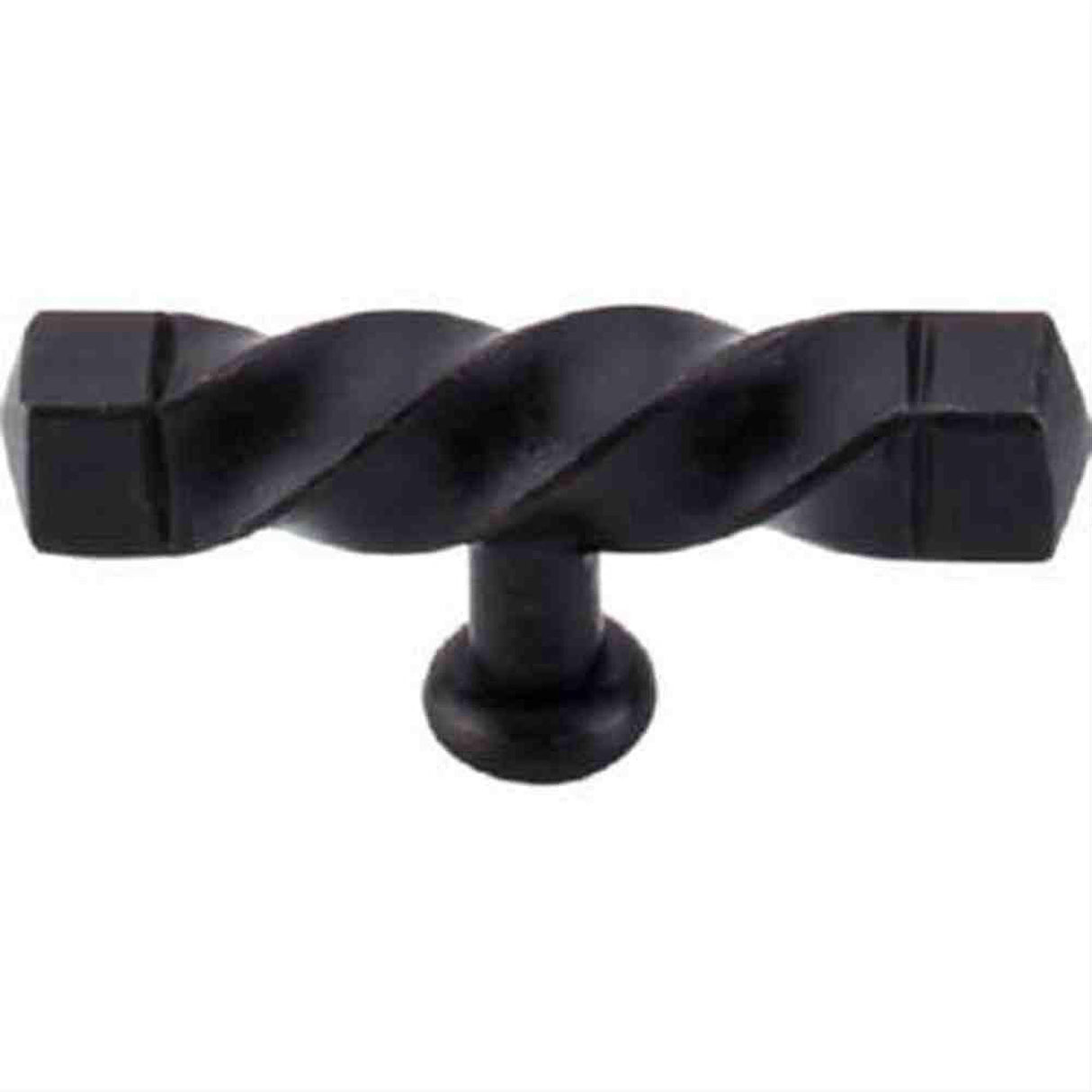 Top Knobs M740 Square Twist T-Handle 3-3/16" Center to Center Patina Black