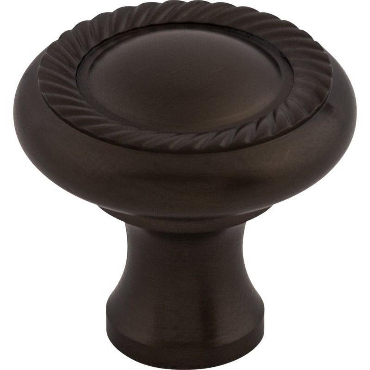 Top Knobs M770 Swirl Cut 1 1/4" Diameter Mushroom Cabinet Knob Oil Rubbed Bronze