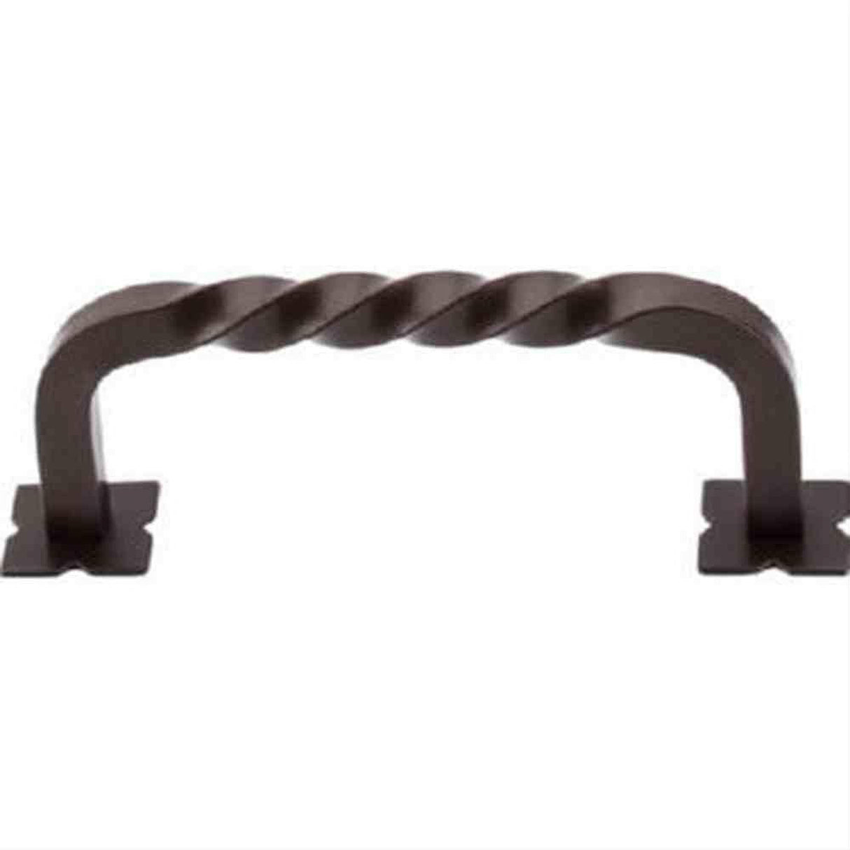 Top Knobs M784 Square Twist D Cabinet Pull 3-3/4" Center to Center Oil Rubbed Bronze