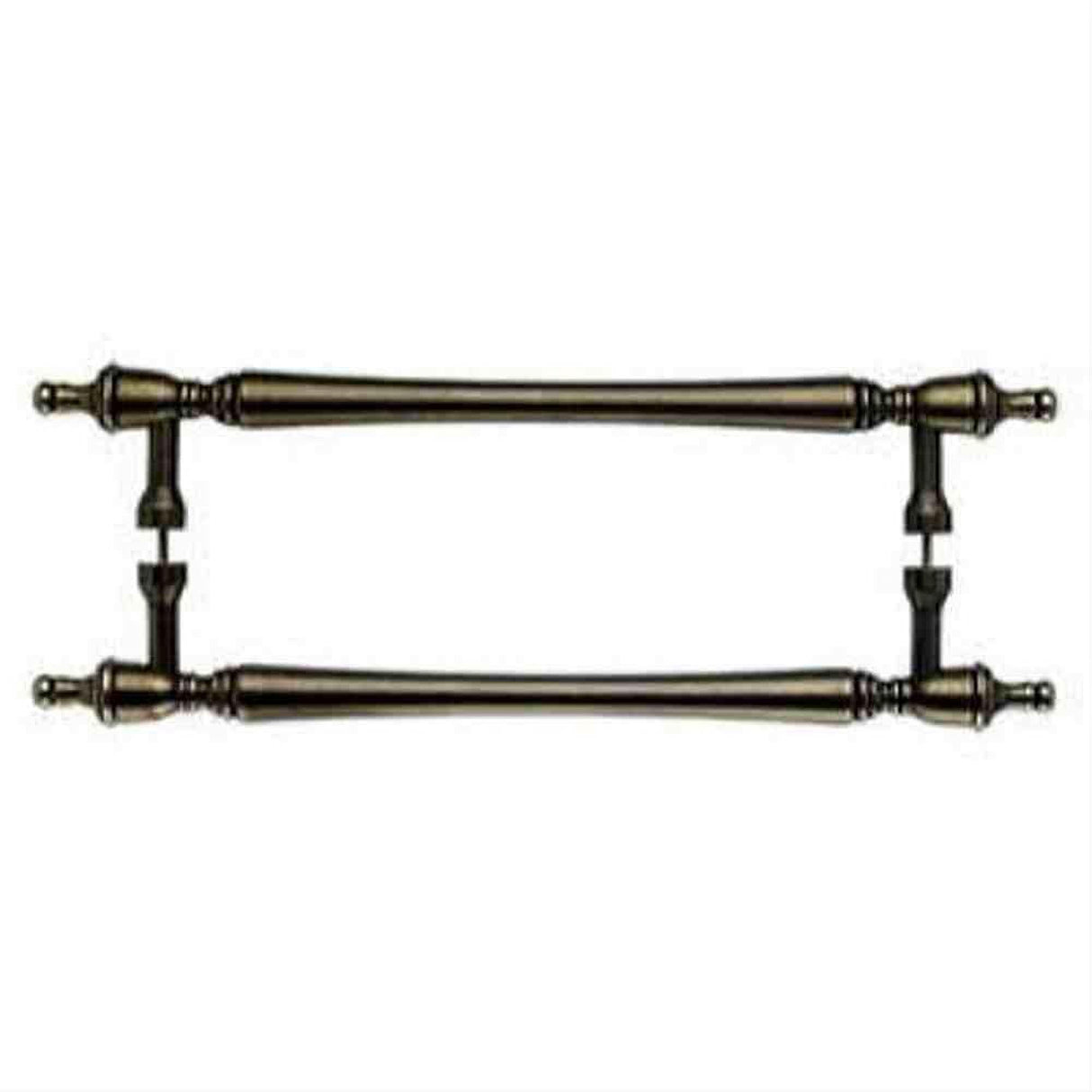 Top Knobs M822-12 pair Somerset Finial Door Pull Back to Back 12" Center to Center German Bronze