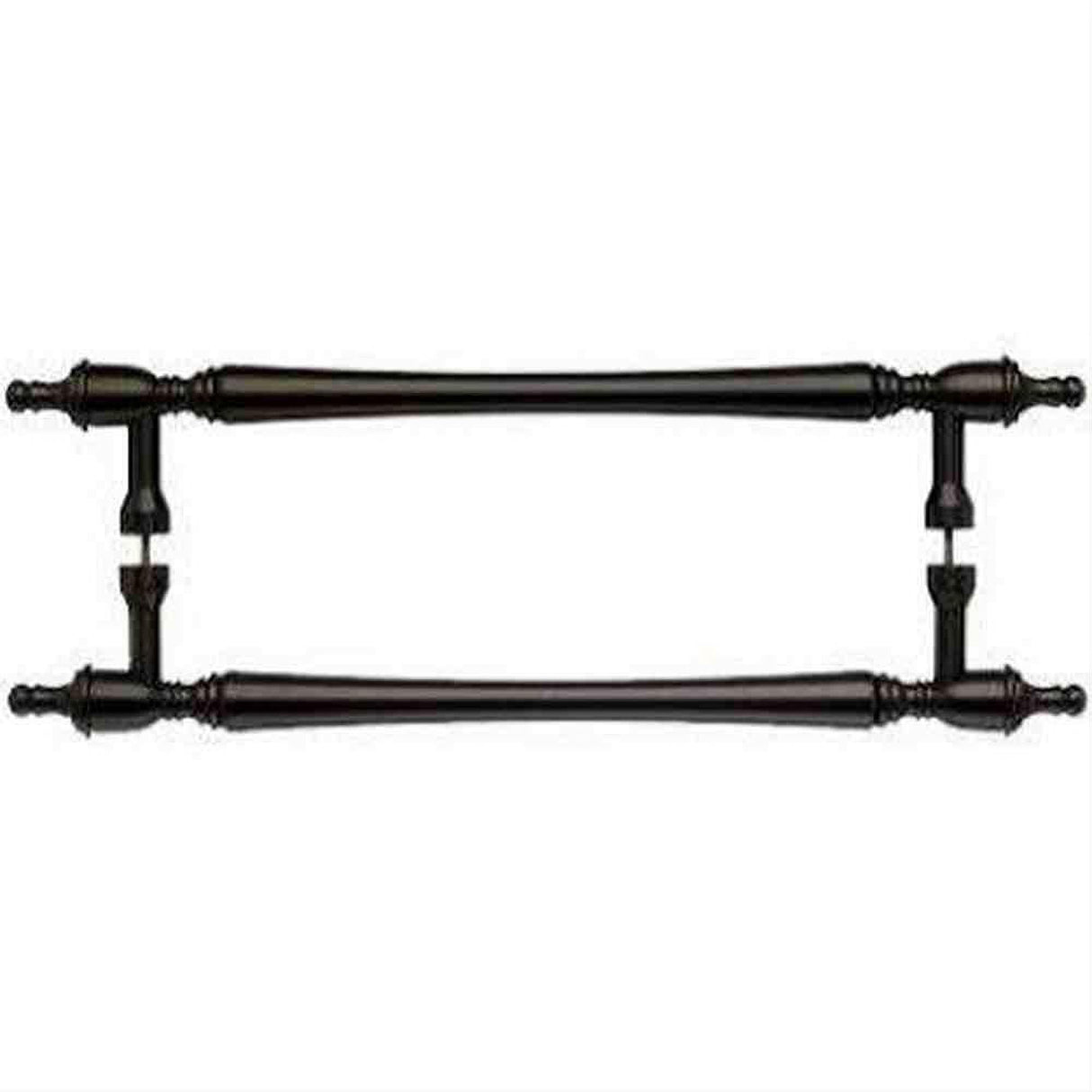 Top Knobs M827-12 pair Somerset Finial Door Pull Back to Back 12" Center to Center Oil Rubbed Bronze