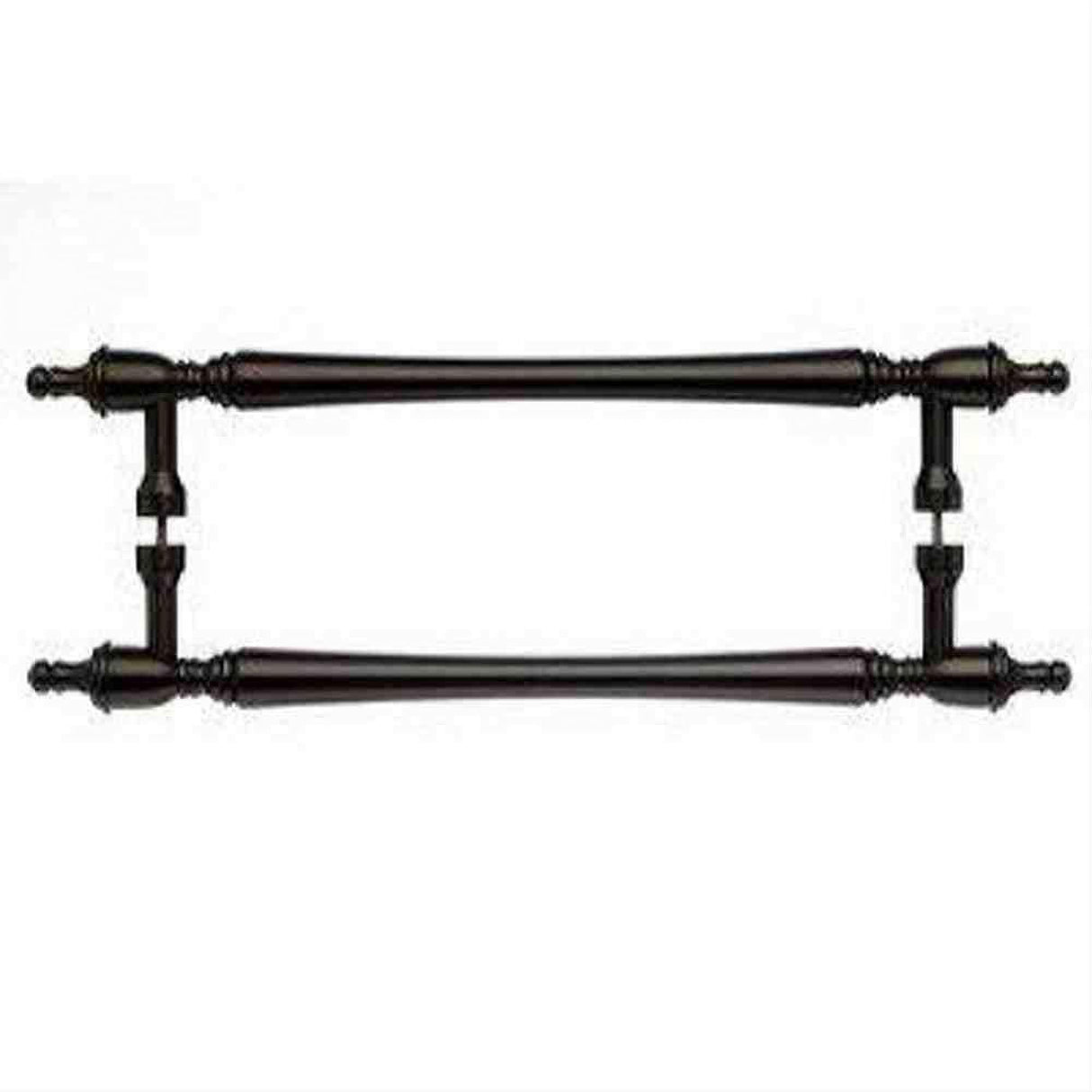 Top Knobs M827-18 pair Somerset Finial Door Pull Back to Back 18" Center to Center Oil Rubbed Bronze