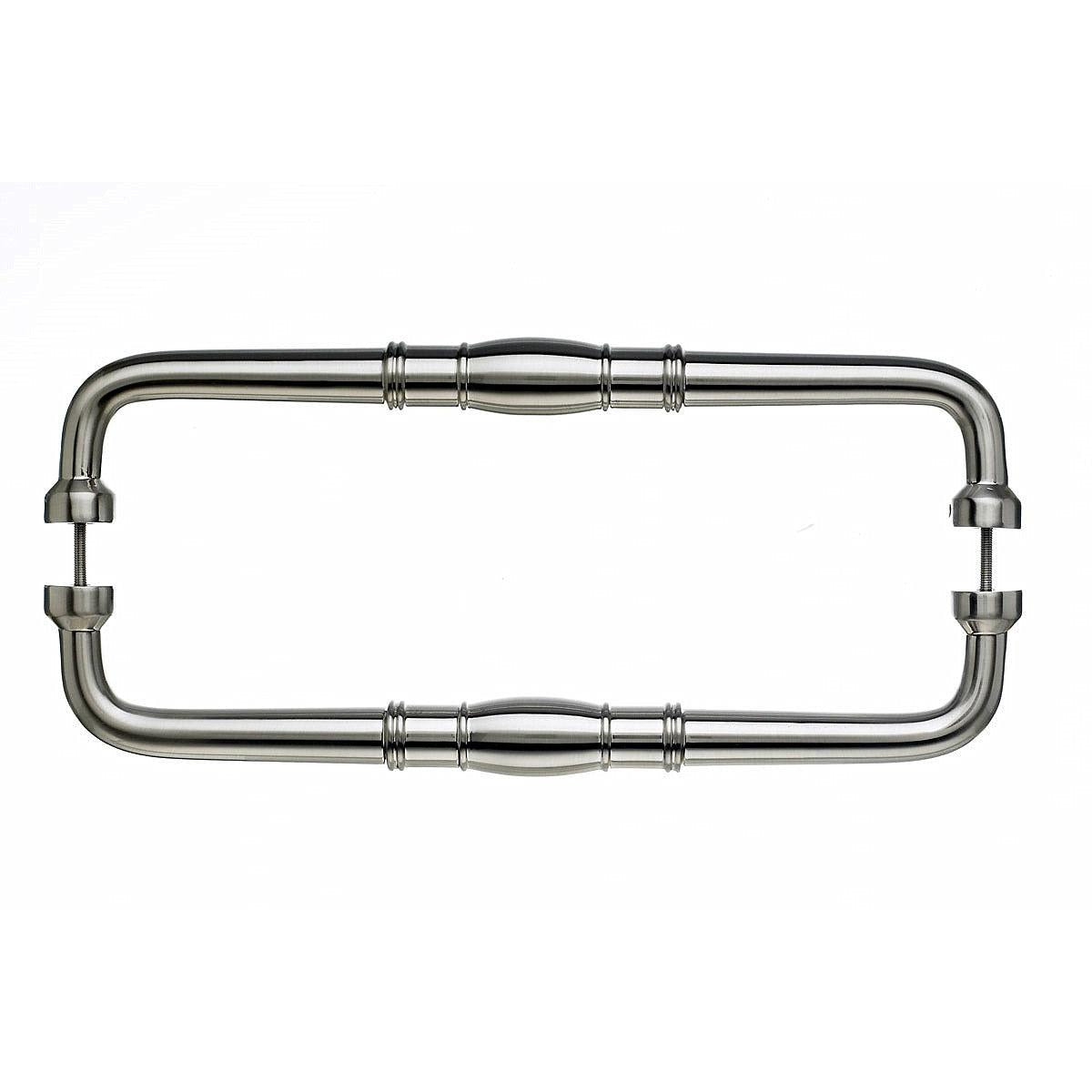 Top Knobs M841-18 PAIR Normandy Door Pull Back to Back 18" Center to Center Brushed Satin Nickel