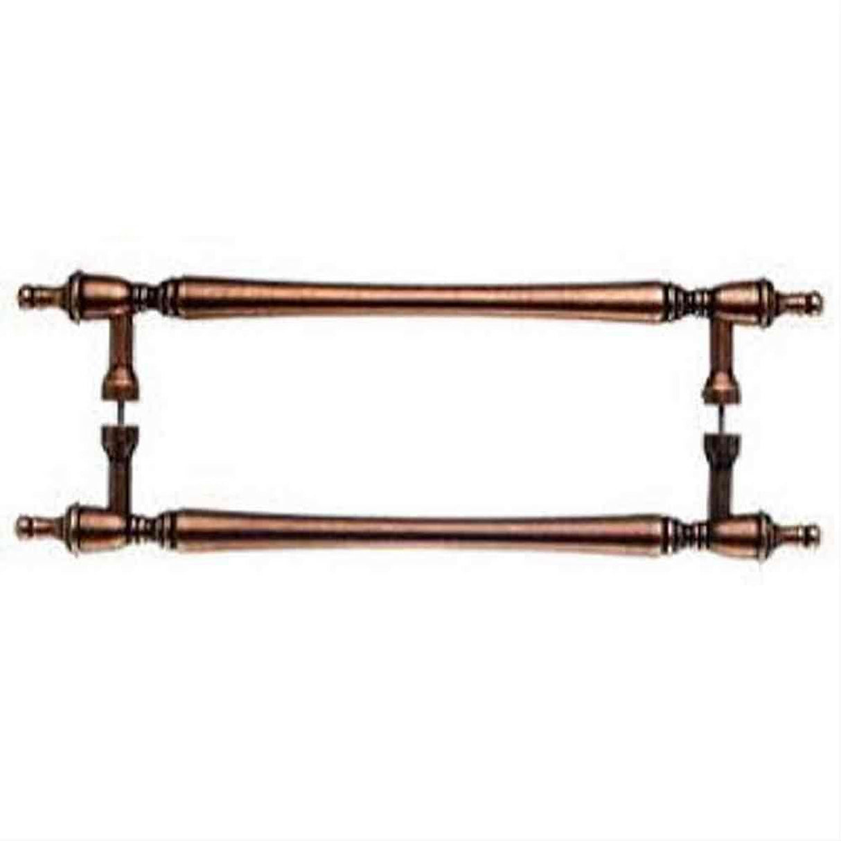 Top Knobs M860-18 pair Somerset Finial Door Pull Back to Back 18" Center to Center Old English Copper
