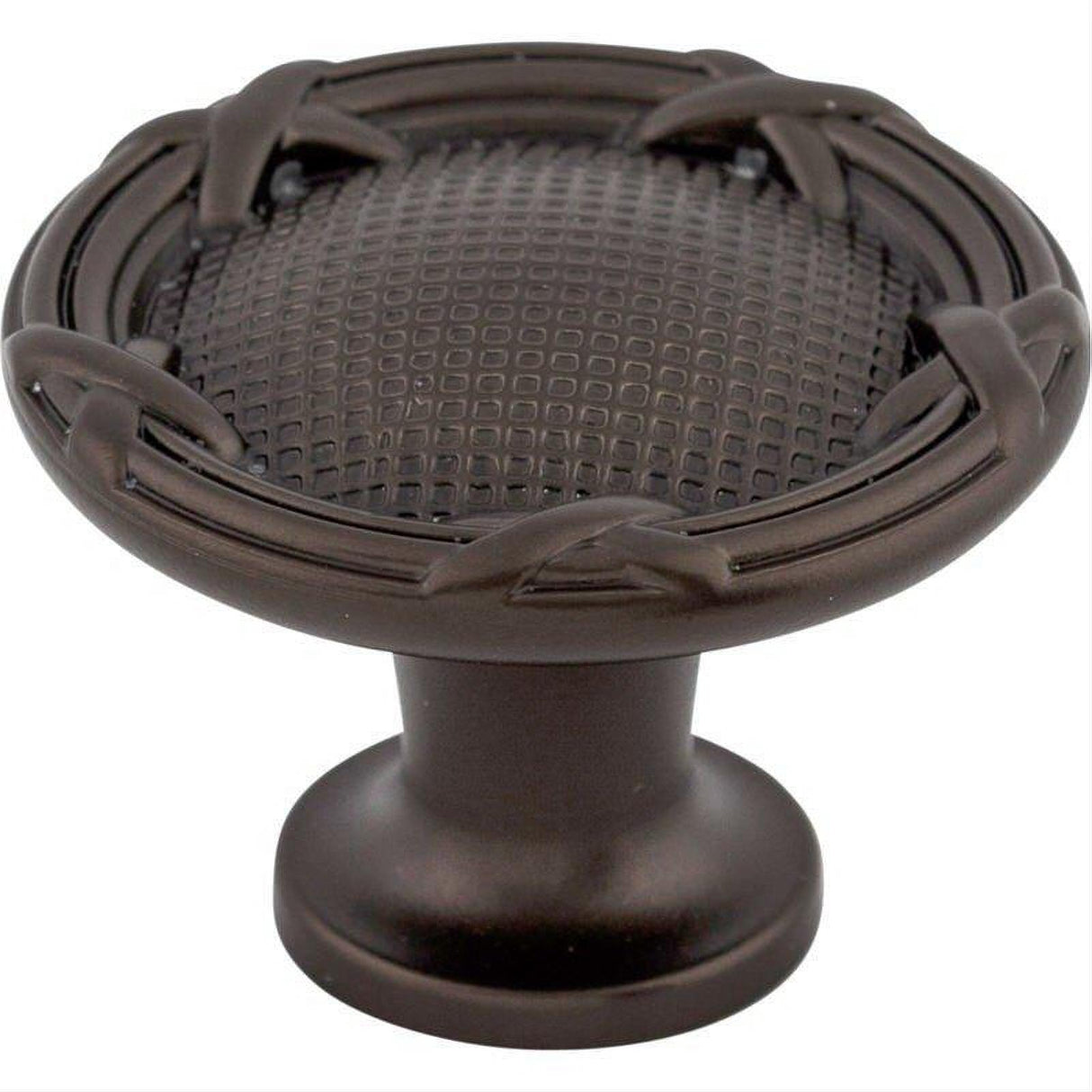 Top Knobs M943 Ribbon & Reed 1 1/4" Diameter Mushroom Cabinet Knob Oil Rubbed Bronze