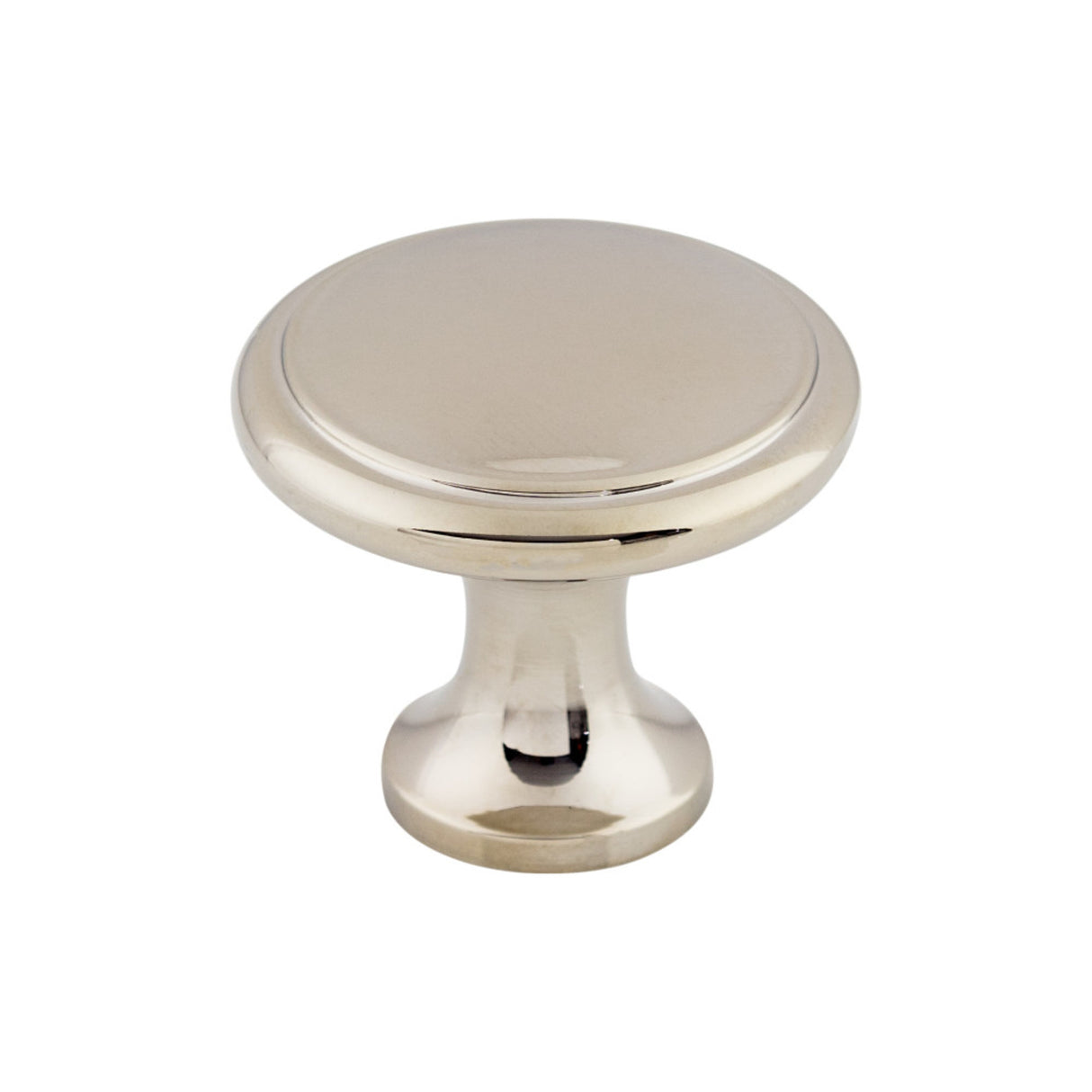 Top Knobs M1317 Ringed 1 1/8" Diameter Round Knob Polished Nickel