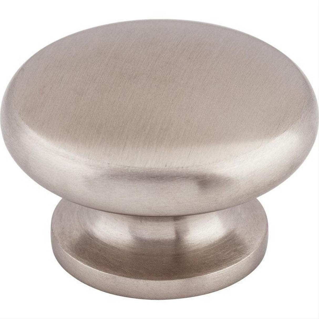Top Knobs SS19 Flat Round 1 1/2" Diameter Mushroom Cabinet Knob Stainless Steel