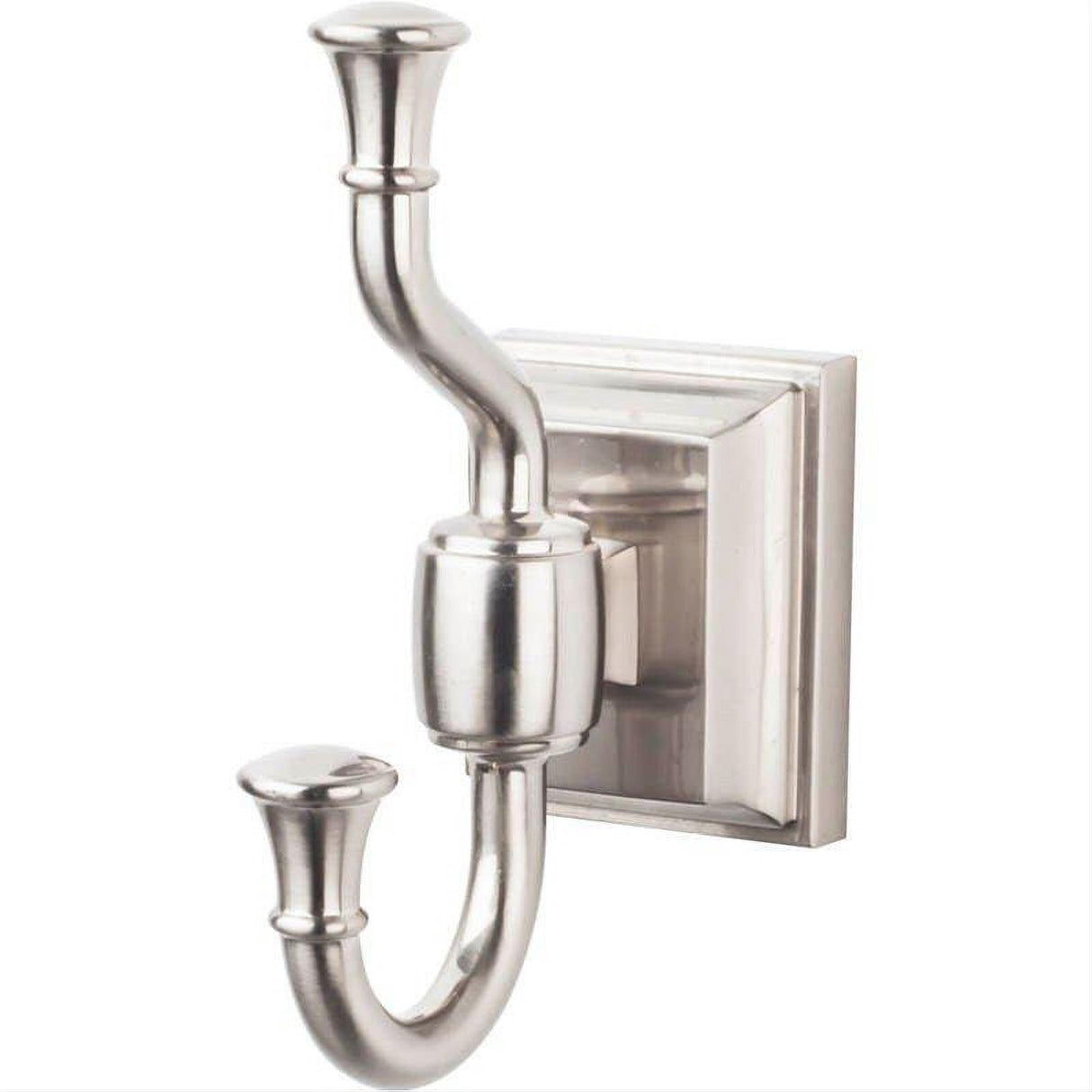 Top Knobs STK2BSN STK2 Stratton Bath Double Robe Hook Brushed Satin Nickel