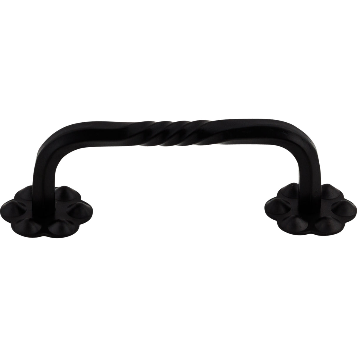 Top Knobs Thin Twist D Cabinet Pull 3-5/32" Center to Center w/Backplate