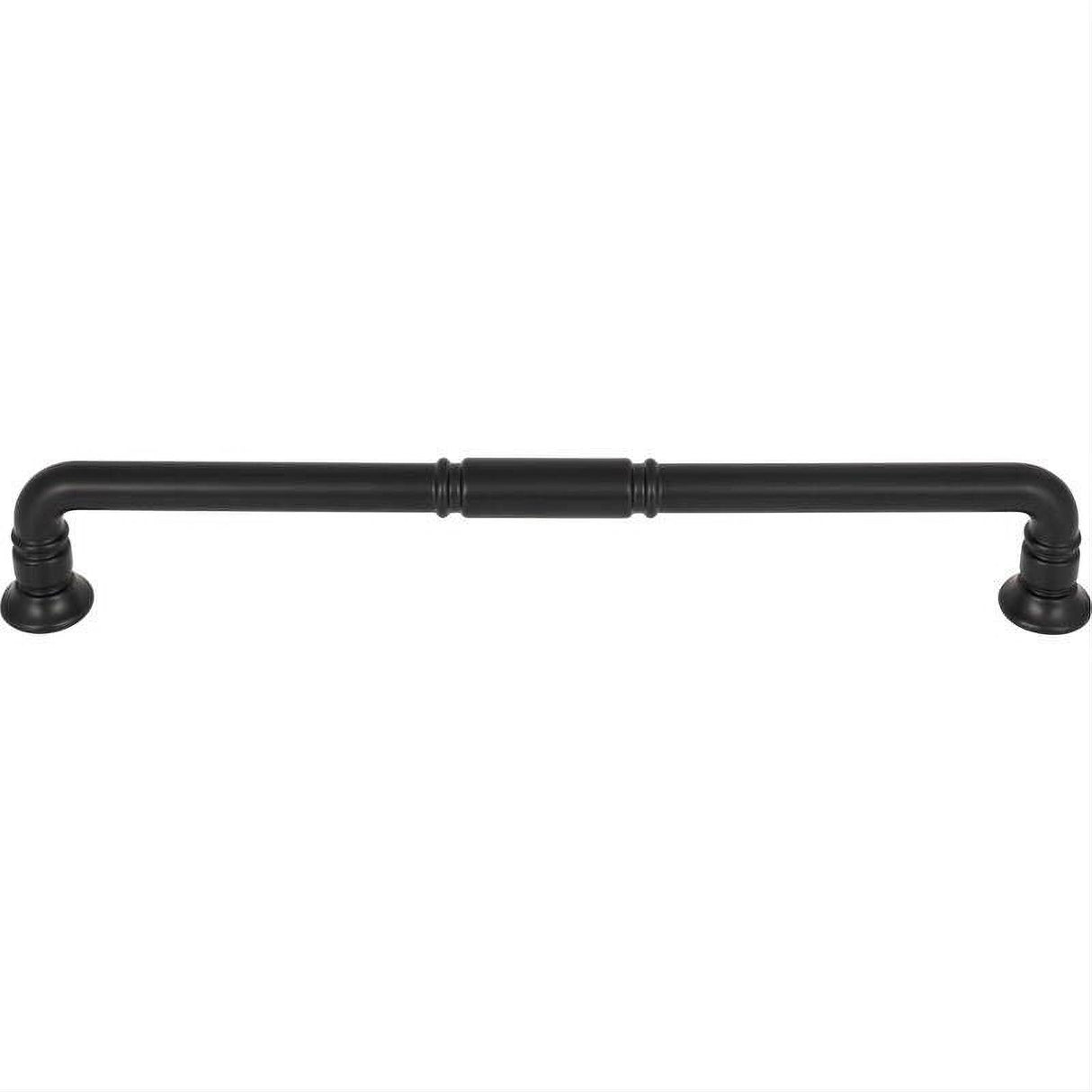 Top Knobs TK1008BLK TK1008 Kent 12" Center to Center Cabinet Pull / Appliance Pull Flat Black