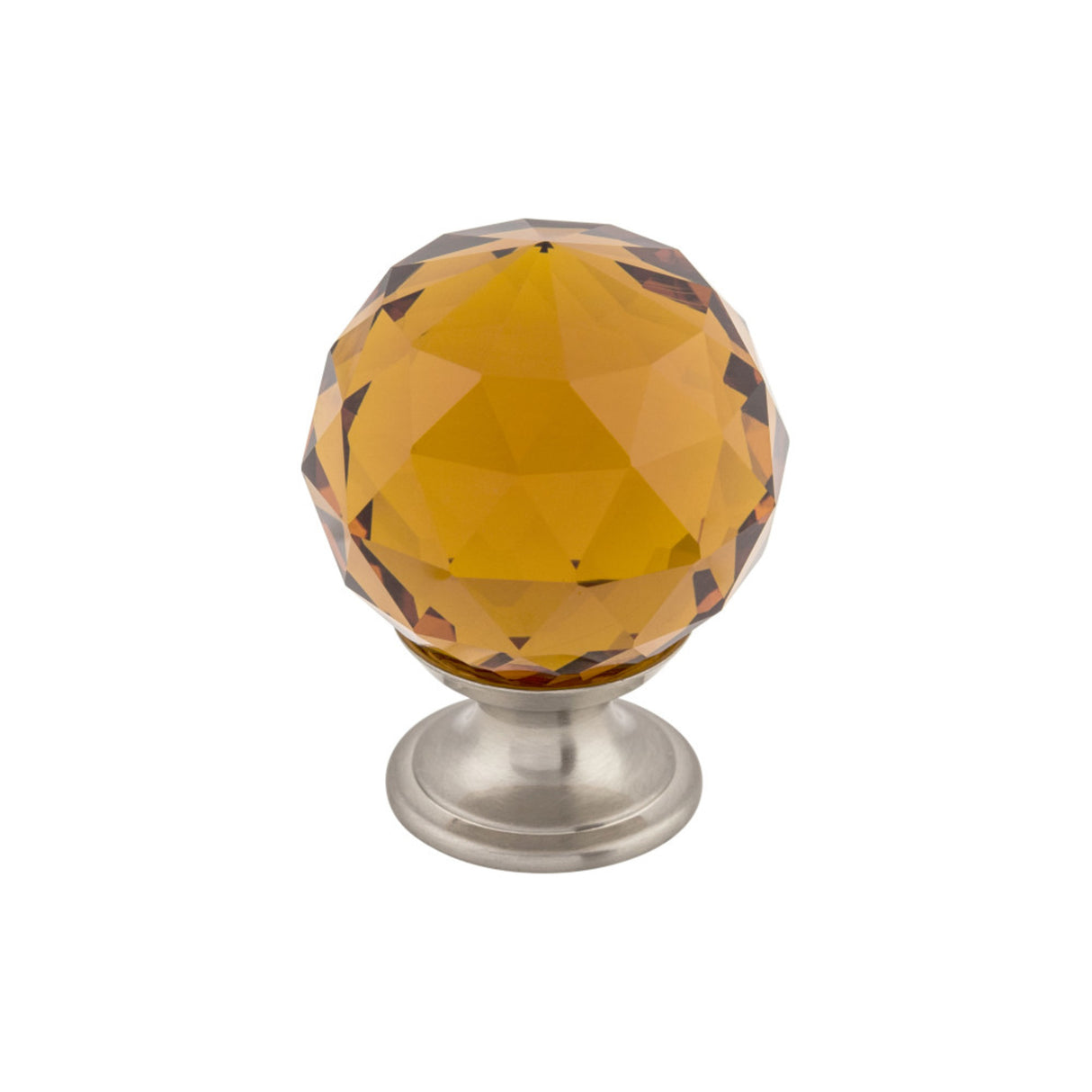Top Knobs TK122 Wine Crystal 1 3/8" Diameter Mushroom Cabinet Knob