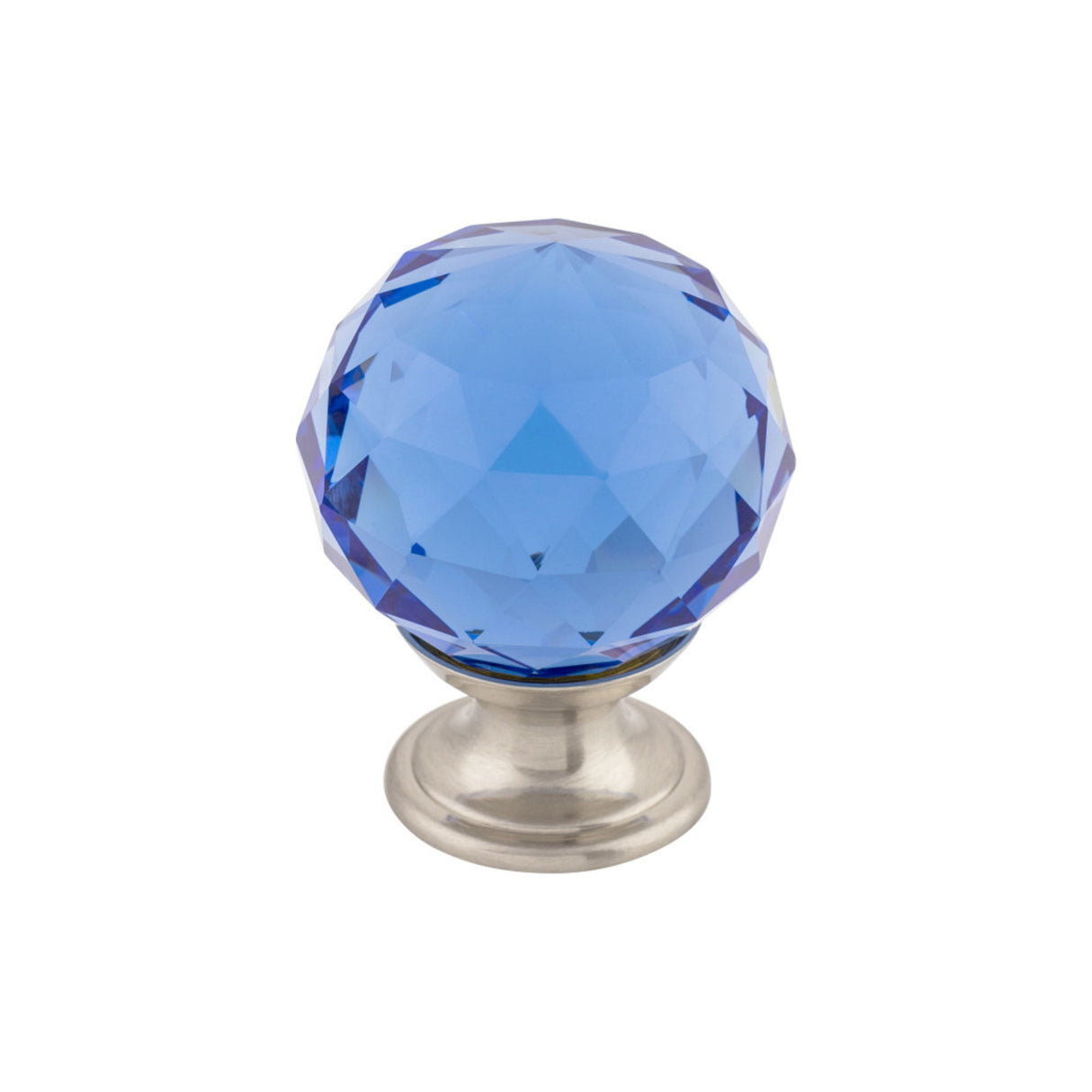 Top Knobs TK124 Blue Crystal Cabinet Knob 1-3/8"