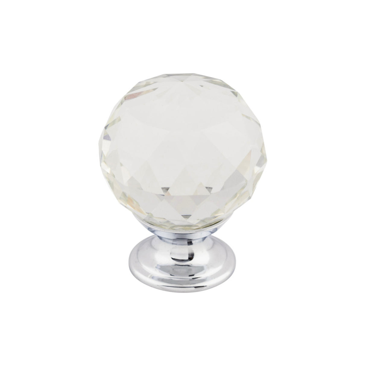 Top Knobs TK126 Clear Crystal Cabinet Knob 1-3/8"