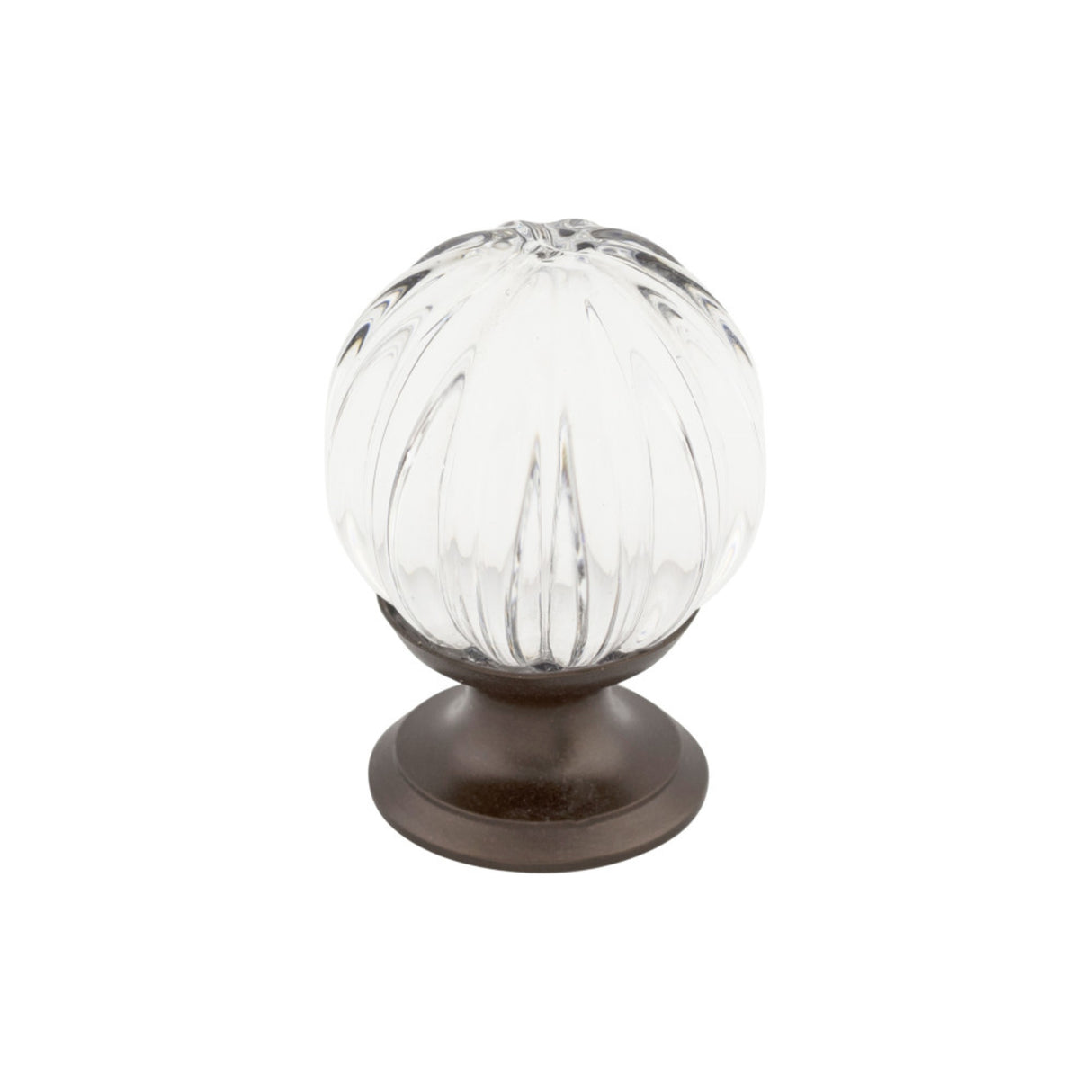 Top Knobs TK127 Clear Melon Crystal 1 1/8" Diameter Mushroom Cabinet Knob