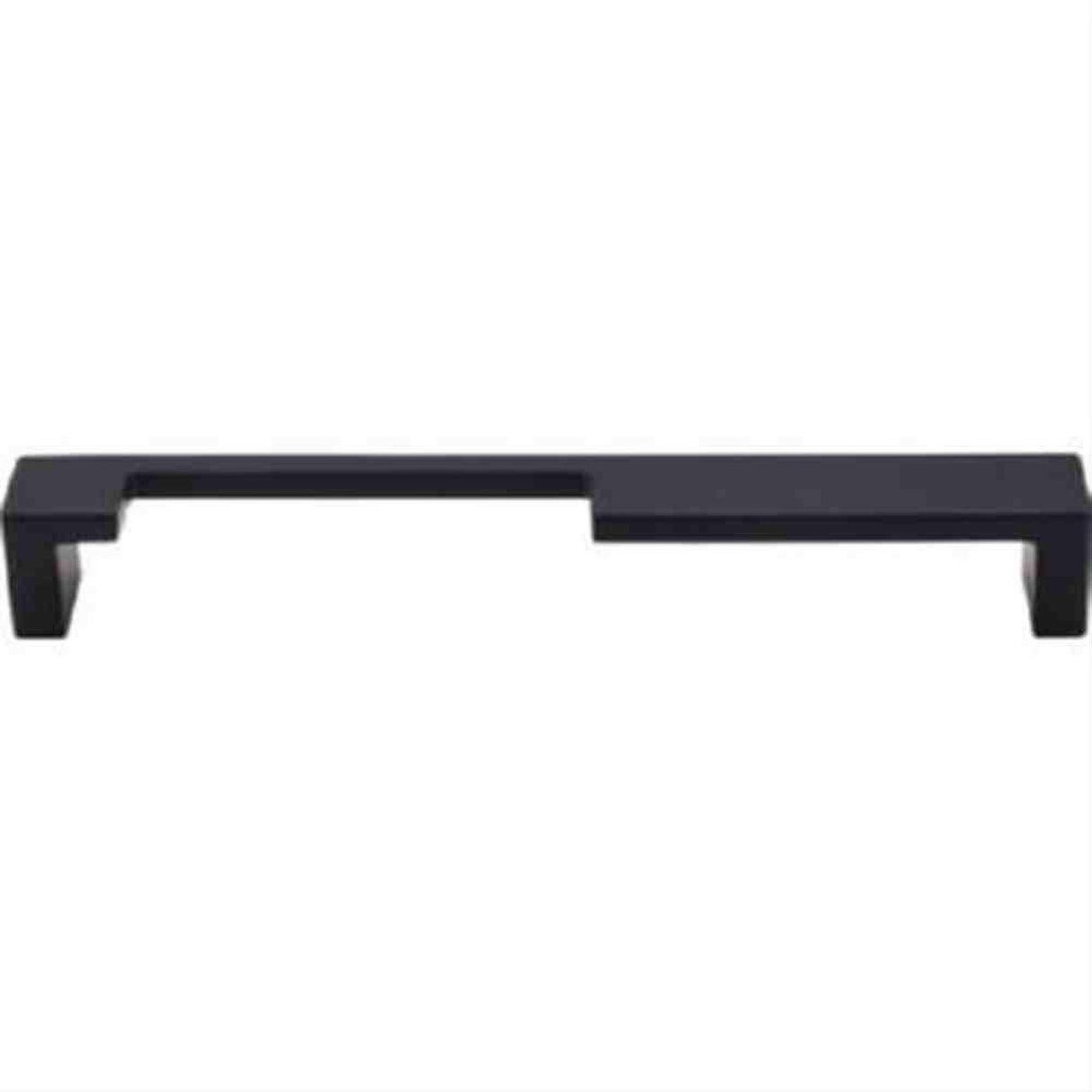 Top Knobs TK257BLK TK257 Modern Metro Notch Cabinet Pull A 7" Center to Center Flat Black