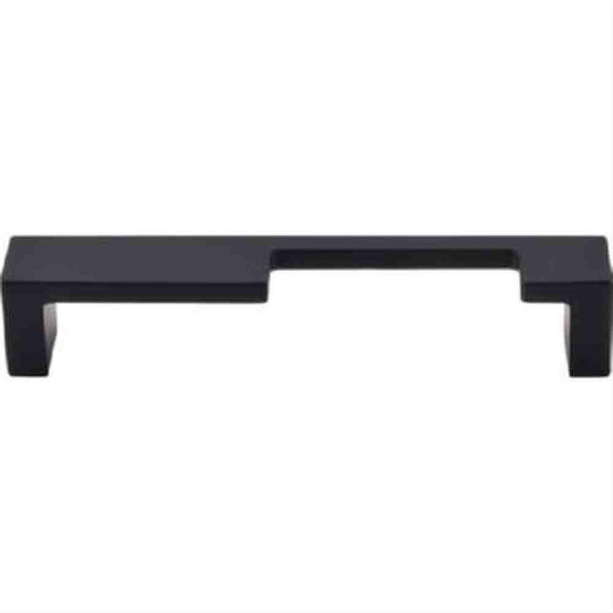 Top Knobs TK259BLK TK259 Modern Metro Notch Cabinet Pull B 5" Center to Center Flat Black