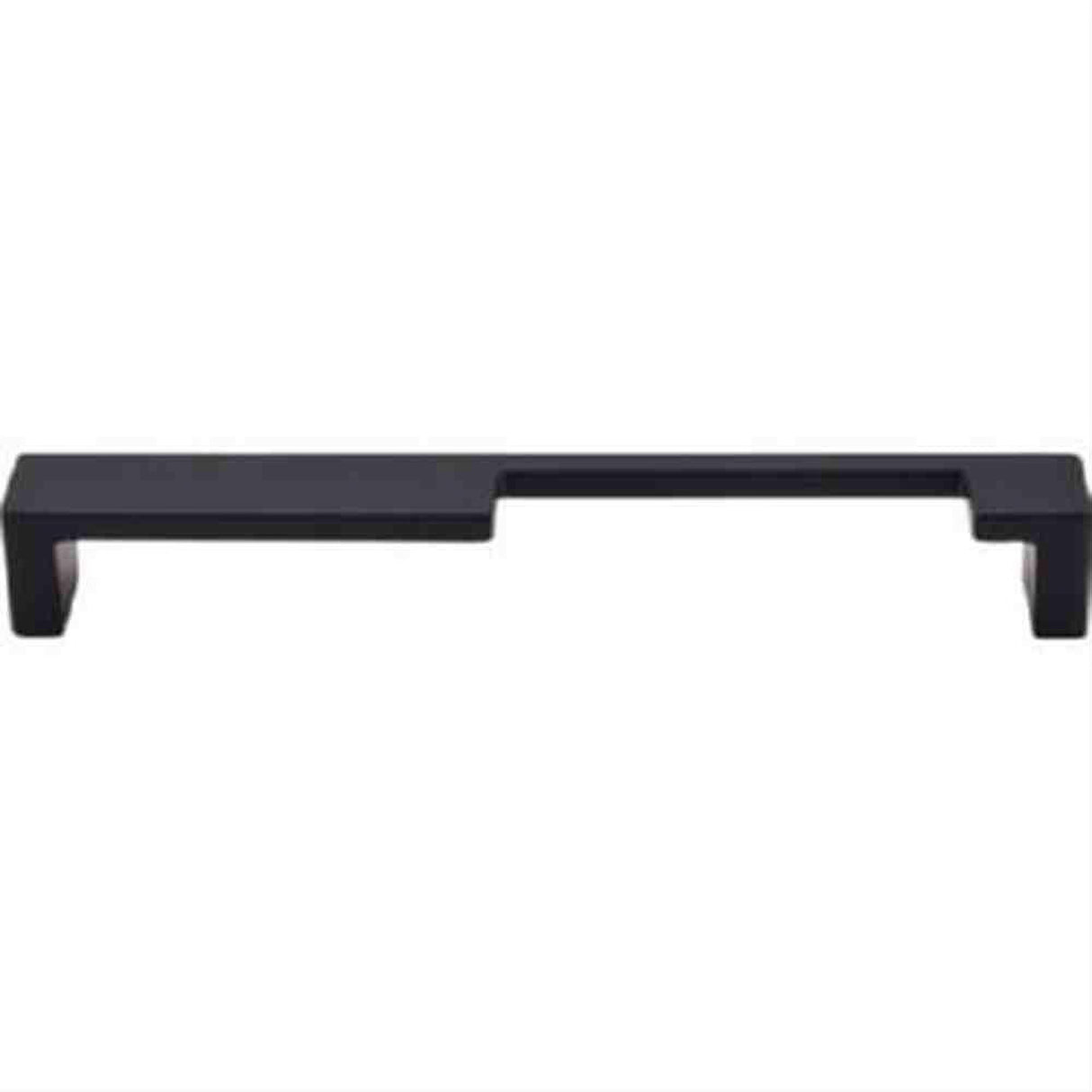 Top Knobs TK260BLK TK260 Modern Metro Notch Cabinet Pull B 7" Center to Center Flat Black