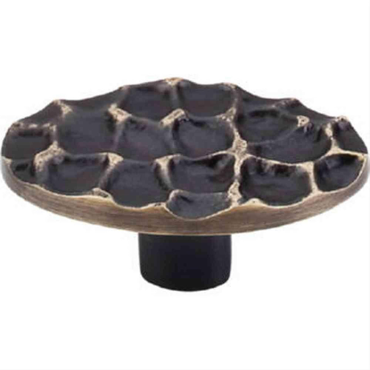 Top Knobs TK299BA TK299 Cobblestone Large Oval Cabinet Knob 2-5/8" Brass Antique