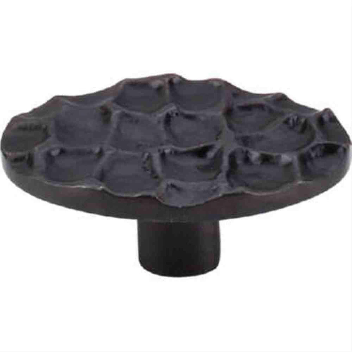 Top Knobs TK299CB TK299 Cobblestone Large Oval Cabinet Knob 2-5/8" Coal Black