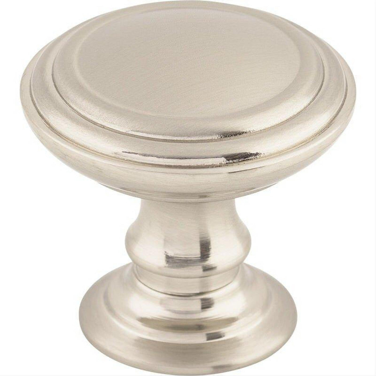 Top Knobs TK321BSN TK321 Reeded 1 1/2" Diameter Mushroom Cabinet Knob Brushed Satin Nickel