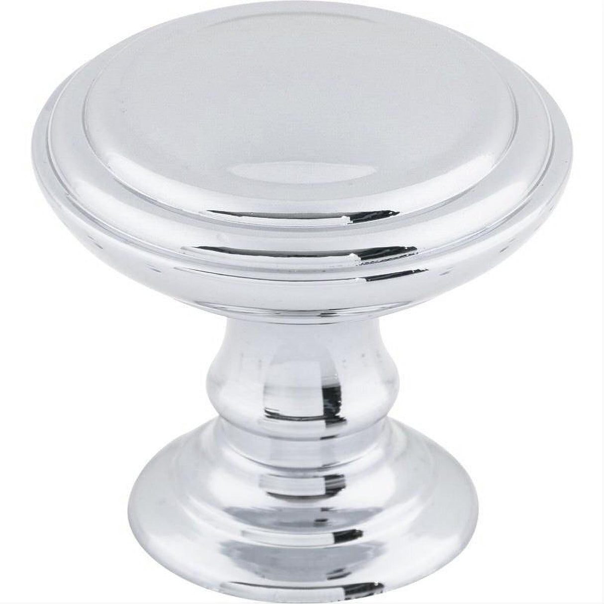 Top Knobs TK321PC TK321 Reeded 1 1/2" Diameter Mushroom Cabinet Knob Polished Chrome