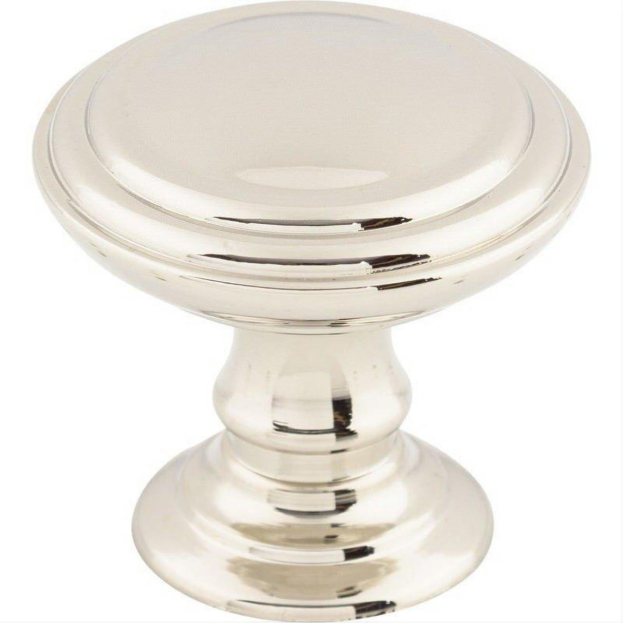 Top Knobs TK321PN TK321 Reeded 1 1/2" Diameter Mushroom Cabinet Knob Polished Nickel