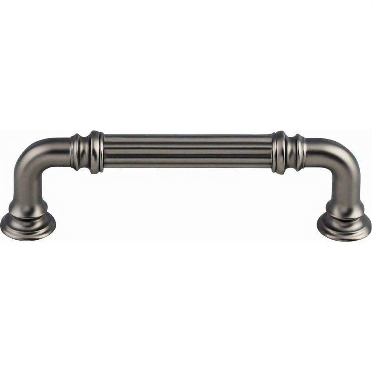 Top Knobs TK322AG TK322 Reeded 3 3/4" Center to Center Bar Pull Ash Gray