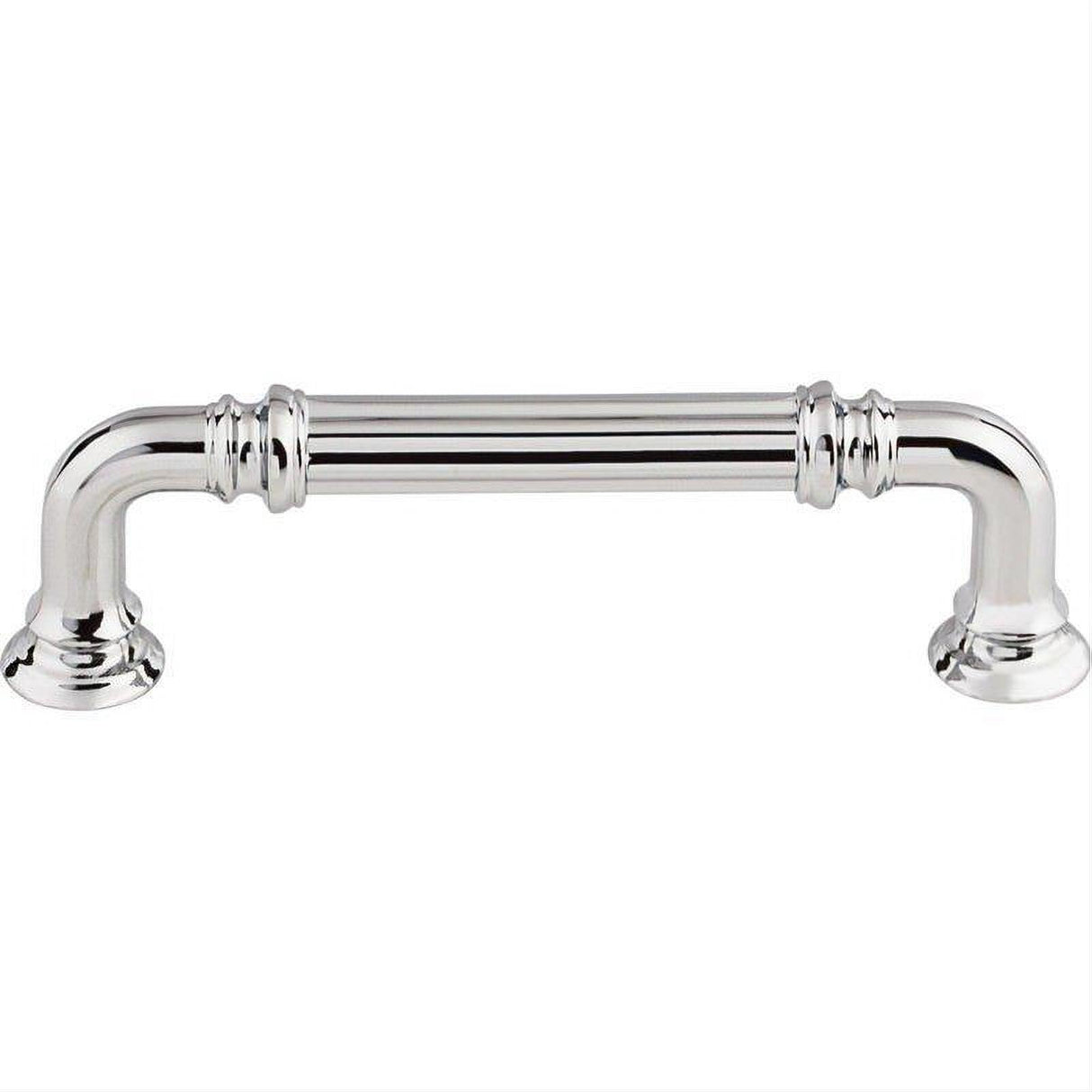 Top Knobs TK322PC TK322 Reeded 3 3/4" Center to Center Bar Pull Polished Chrome