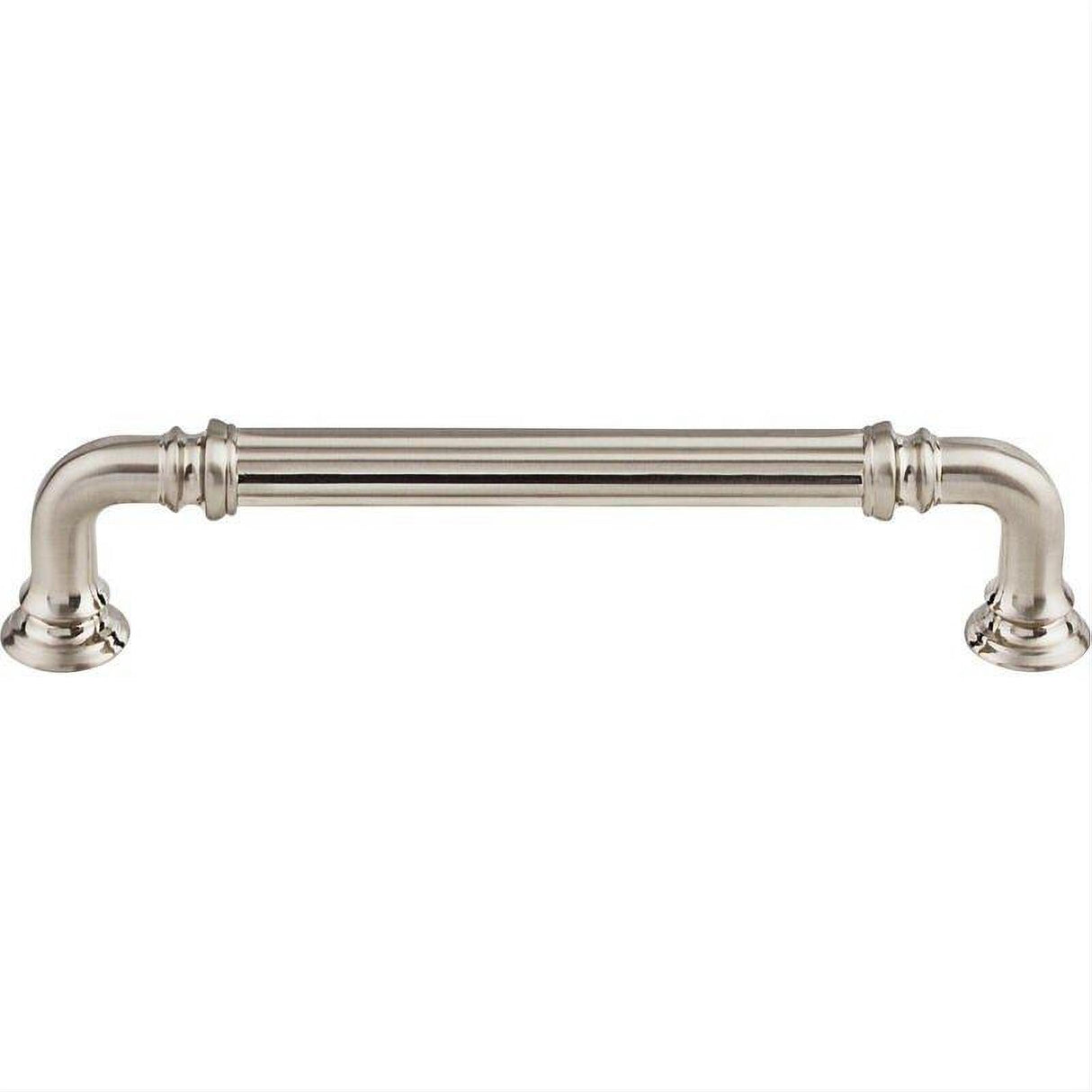 Top Knobs TK323BSN TK323 Reeded 5" Center to Center Bar Pull Brushed Satin Nickel