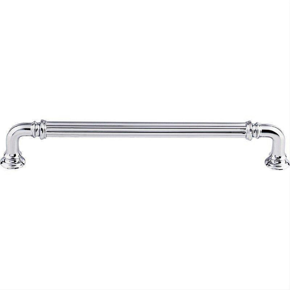 Top Knobs TK324PC TK324 Reeded 7" Center to Center Bar Pull Polished Chrome