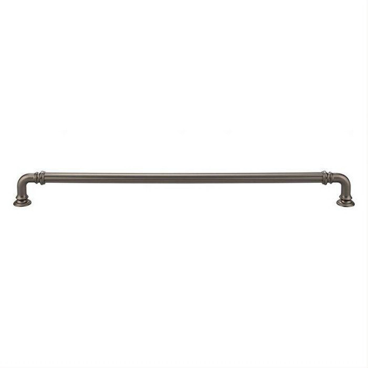 Top Knobs TK326AG TK326 Reeded Cabinet Pull 12" Center to Center Ash Gray