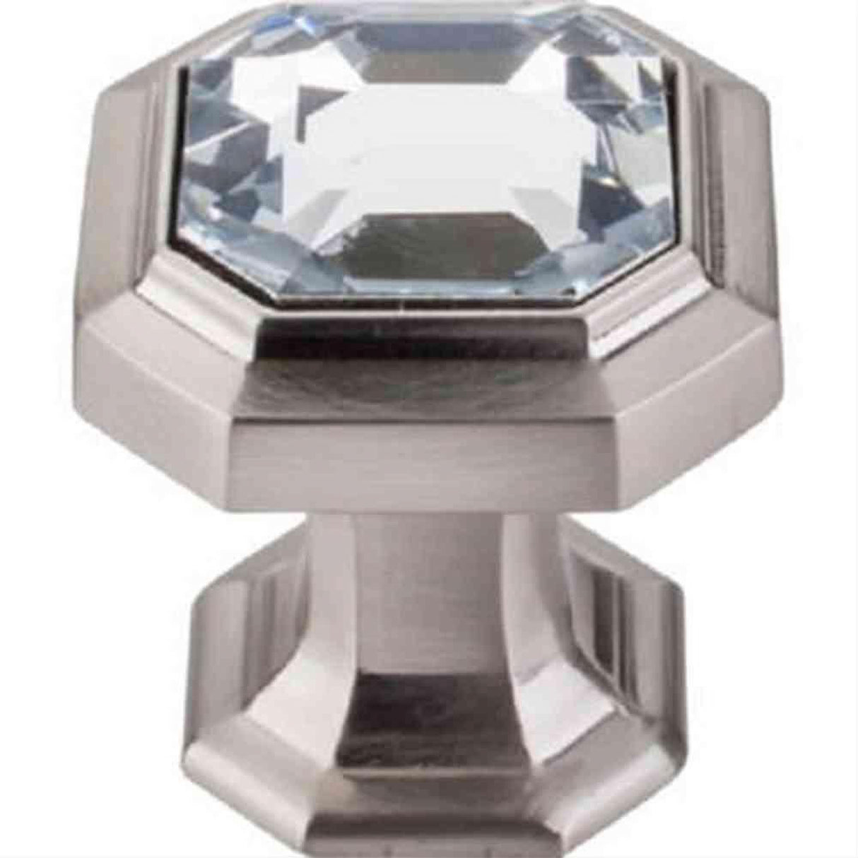 Top Knobs TK390BSN TK390 Crystal Emerald 1-1/8" Cabinet Knob Brushed Satin Nickel