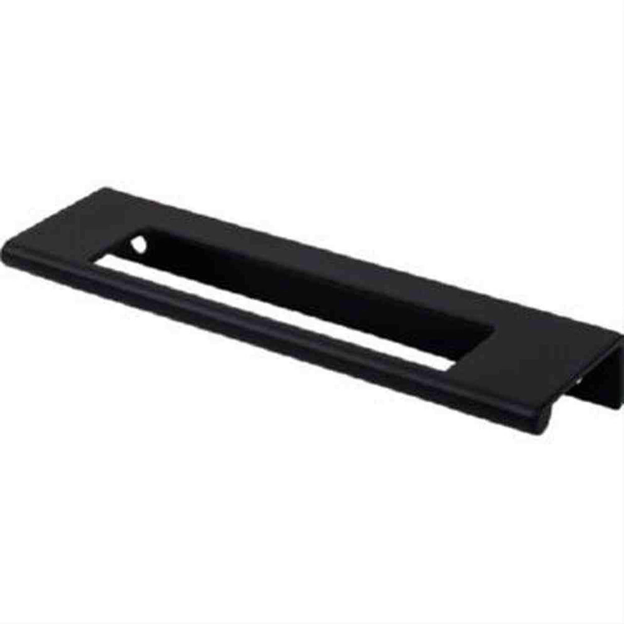 Top Knobs TK521BLK TK521 Europa Cut Out Tab Cabinet Pull 5" Center to Center Flat Black
