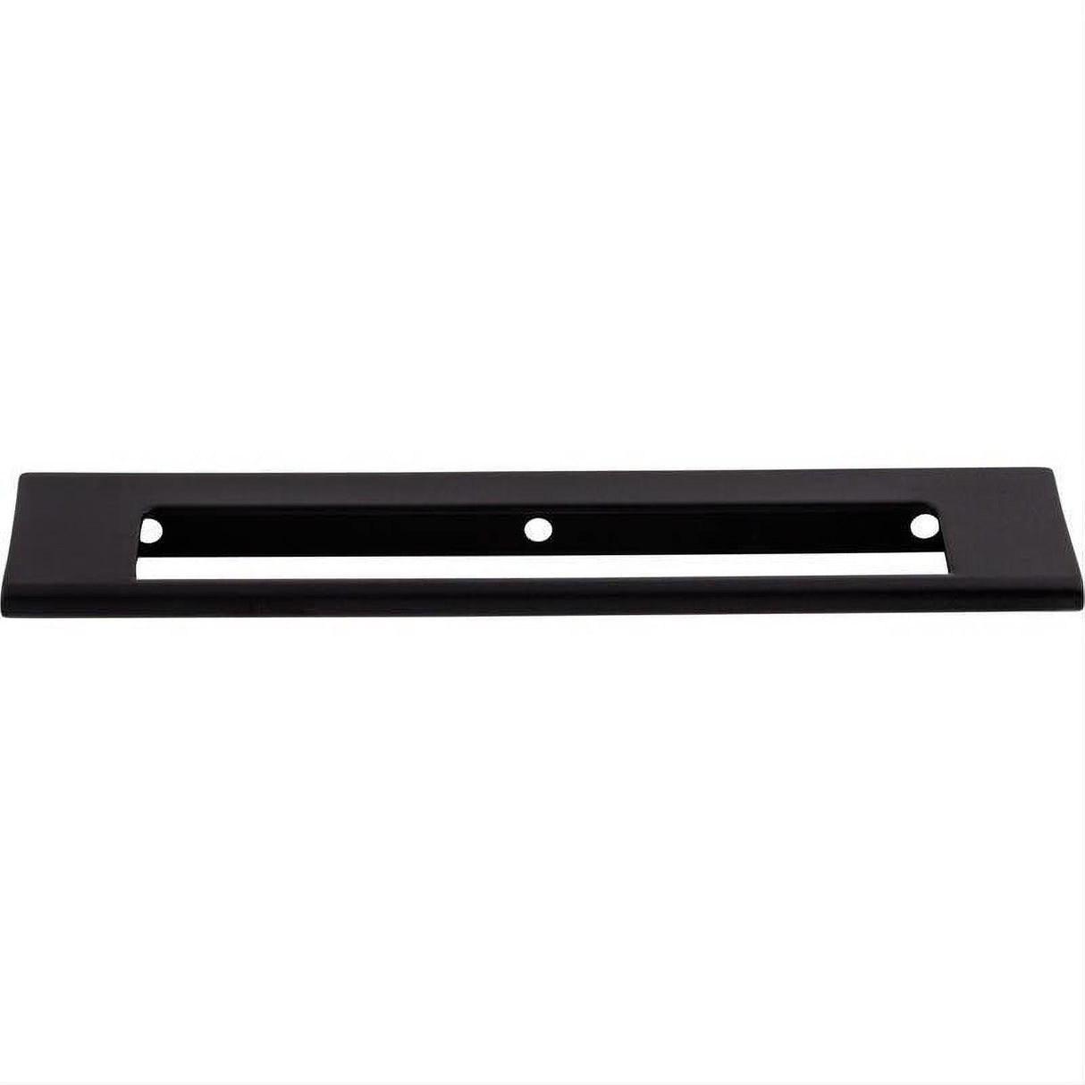 Top Knobs TK522BLK TK522 Europa Cut Out 6" Center to Center Finger Pull Flat Black