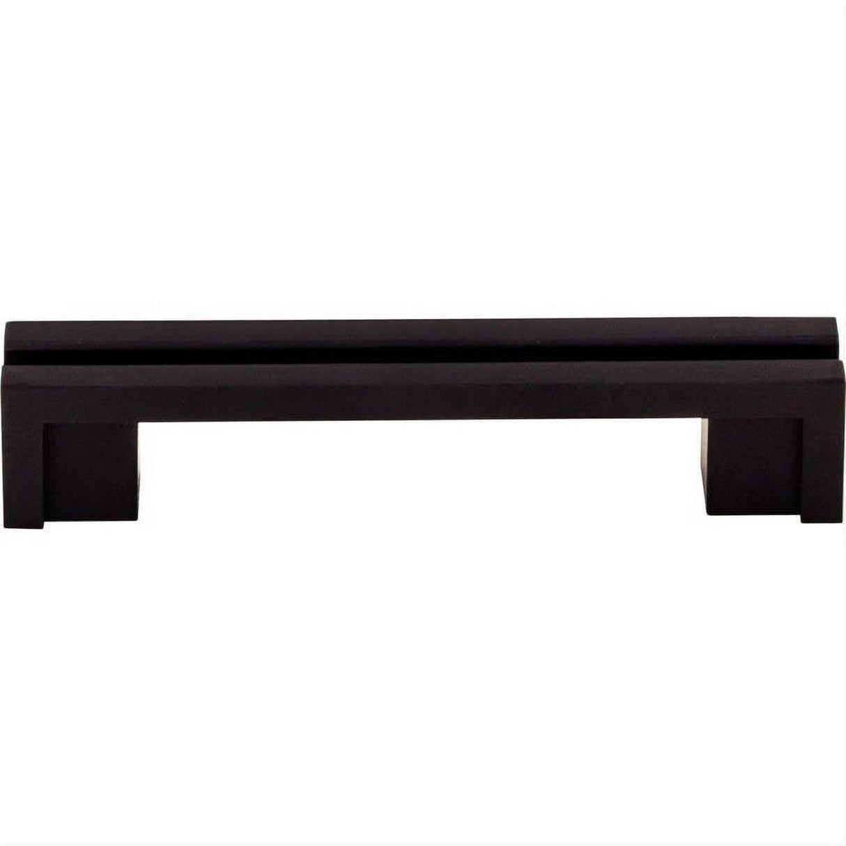 Top Knobs TK55BLK TK55 Flat Rail 3 1/2" Center to Center Bar Pull Flat Black