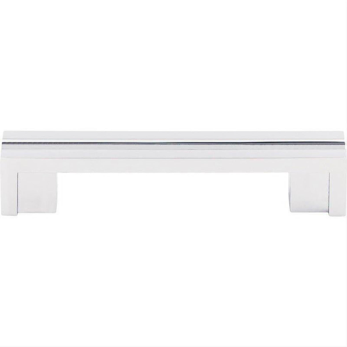 Top Knobs TK55PC TK55 Flat Rail 3 1/2" Center to Center Bar Pull Polished Chrome