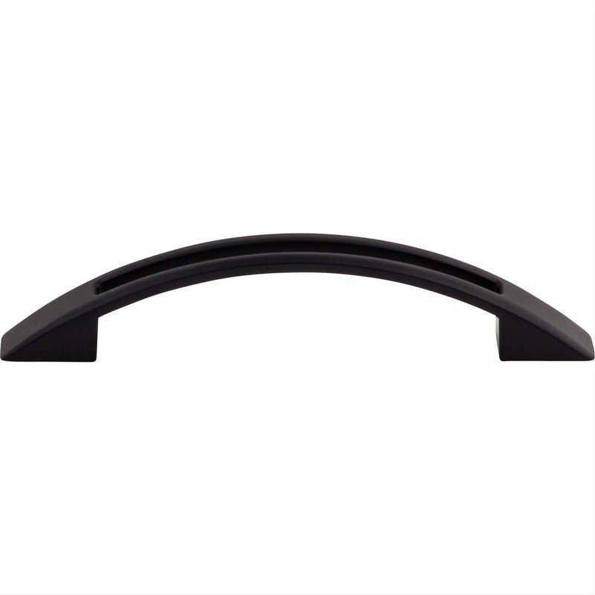 Top Knobs TK618BLK TK618 Tango Cut Out 3 3/4" Center to Center Arched Cabinet Pull Flat Black