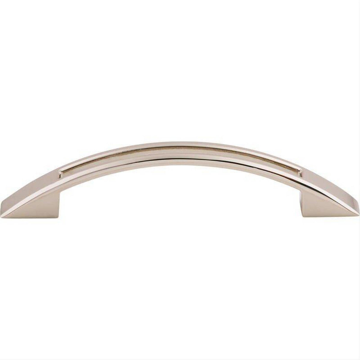 Top Knobs TK618PN TK618 Tango Cut Out 3 3/4" Center to Center Arched Cabinet Pull Polished Nickel