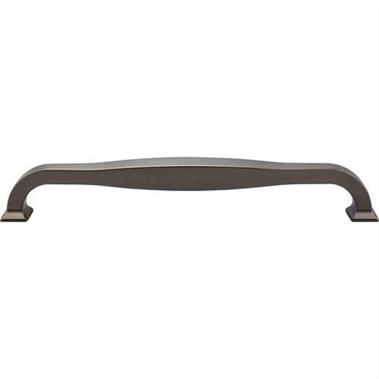 Top Knobs TK728BLK TK728 Contour Cabinet Pull / Appliance Pull 12" Center to Center Flat Black