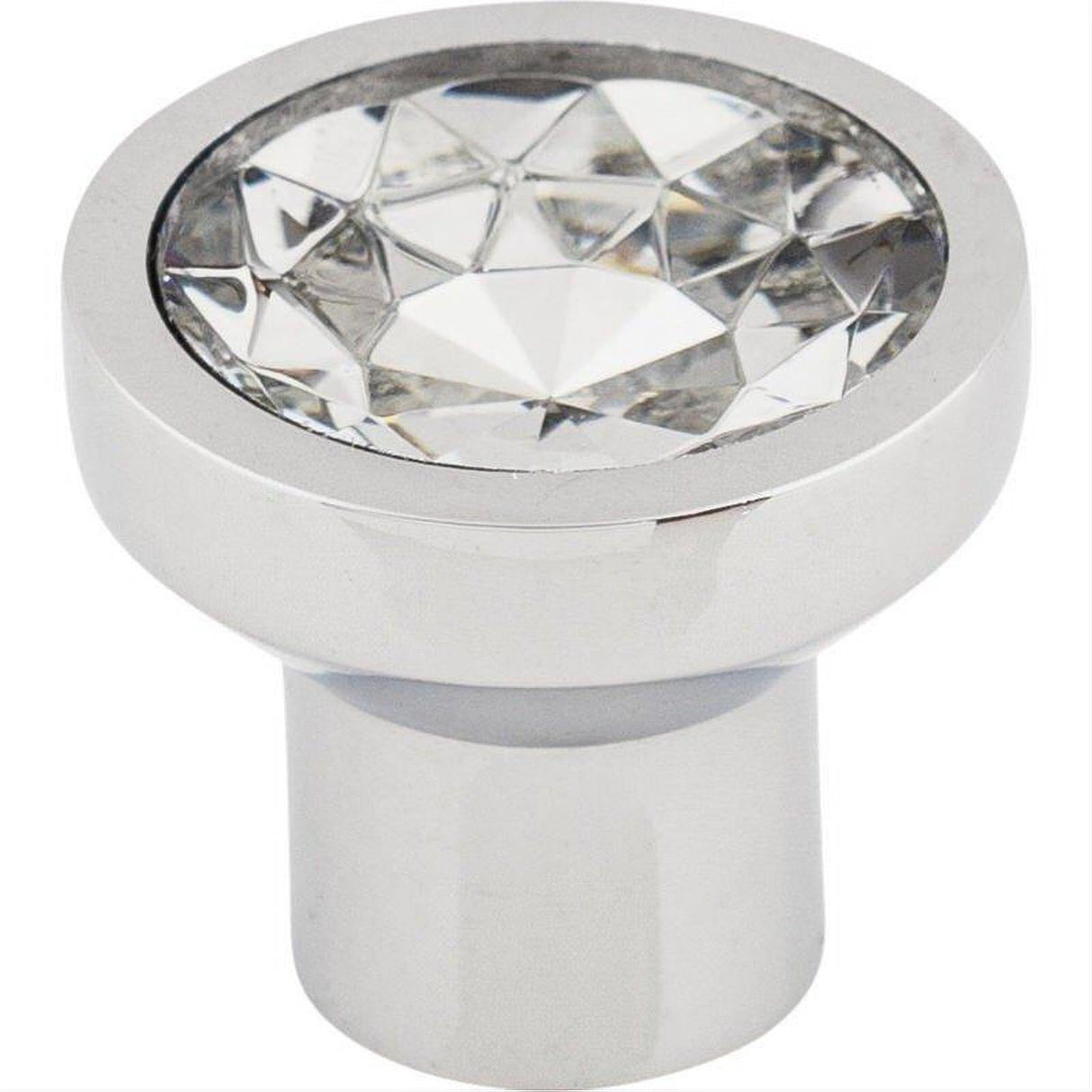 Top Knobs TK735PC TK735 Wentworth Crystal 13/16" Diameter Mushroom Cabinet Knob Polished Chrome