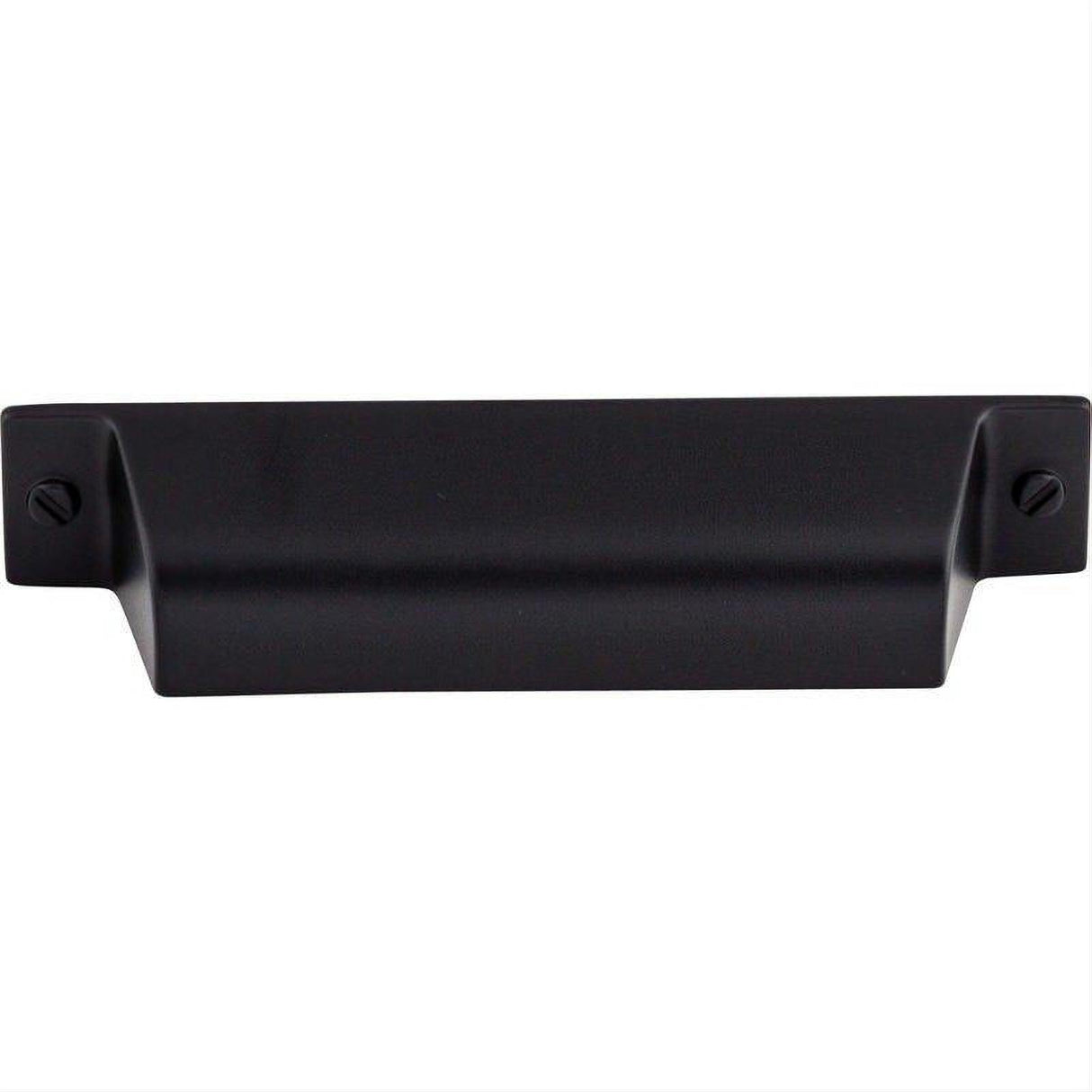 Top Knobs TK773BLK TK773 Channing 3 3/4" Center to Center Cup Pull Flat Black