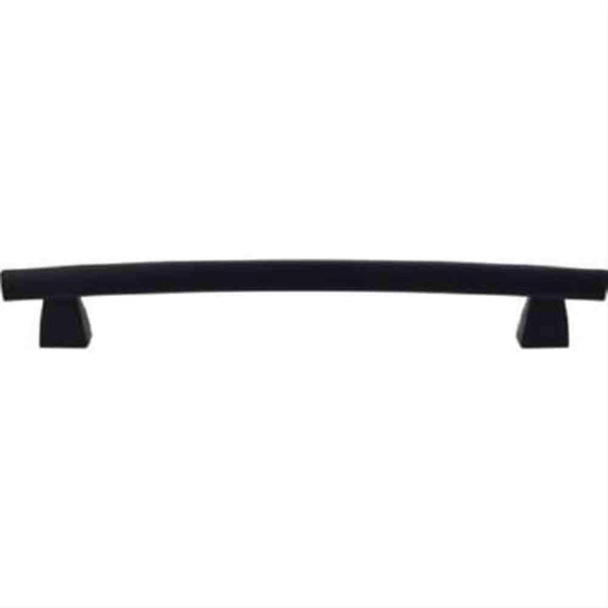 Top Knobs TK7BLK Arched Cabinet Pull / Appliance Pull 12" Center to Center Flat Black