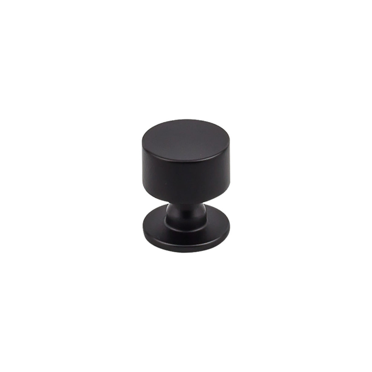 Top Knobs TK821BLK Lily 1 1/8" Diameter Round Knob Flat Black