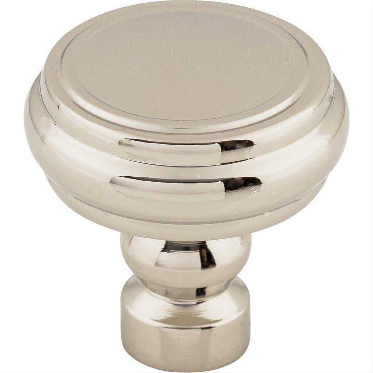 Top Knobs TK880PN TK880 Brixton Rimmed 1 1/4" Diameter Mushroom Cabinet Knob Polished Nickel